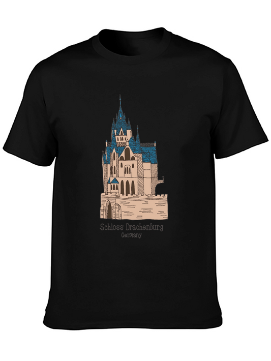 Schloss Drachenburg Castle T-Shirt - Black Graphic Tee