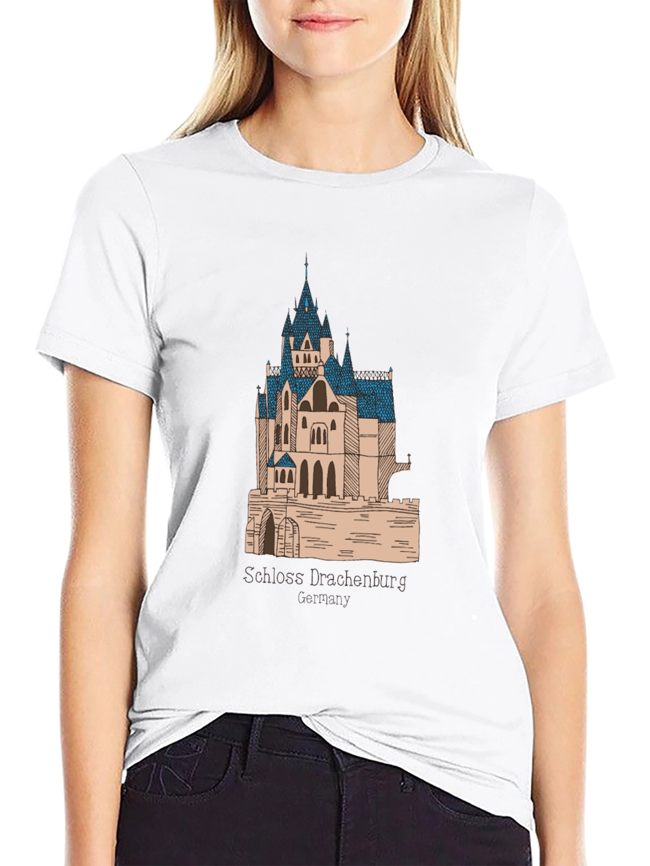 Schloss Drachenburg Castle T-Shirt - Black Graphic Tee