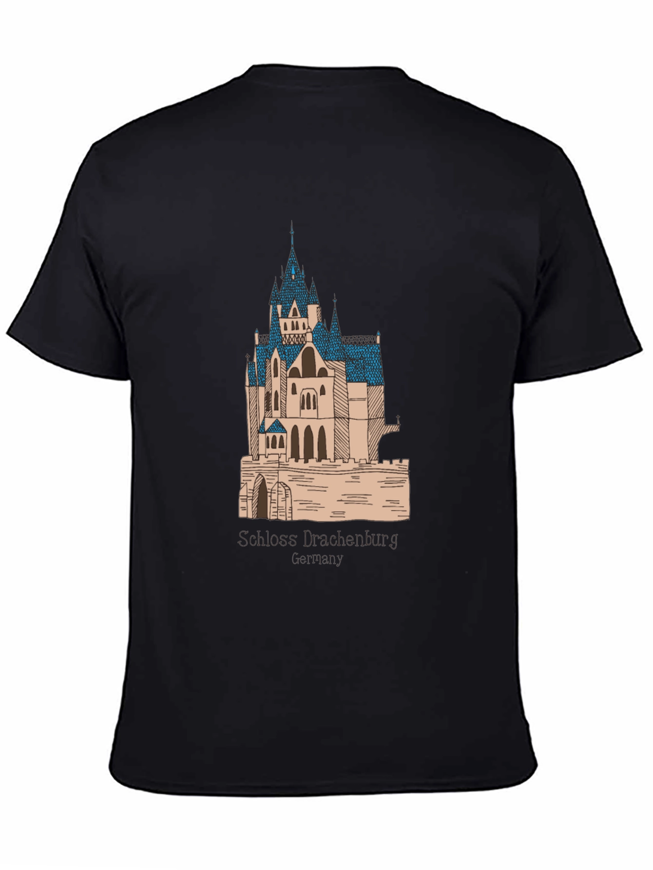 Schloss Drachenburg Castle T-Shirt - Black Graphic Tee