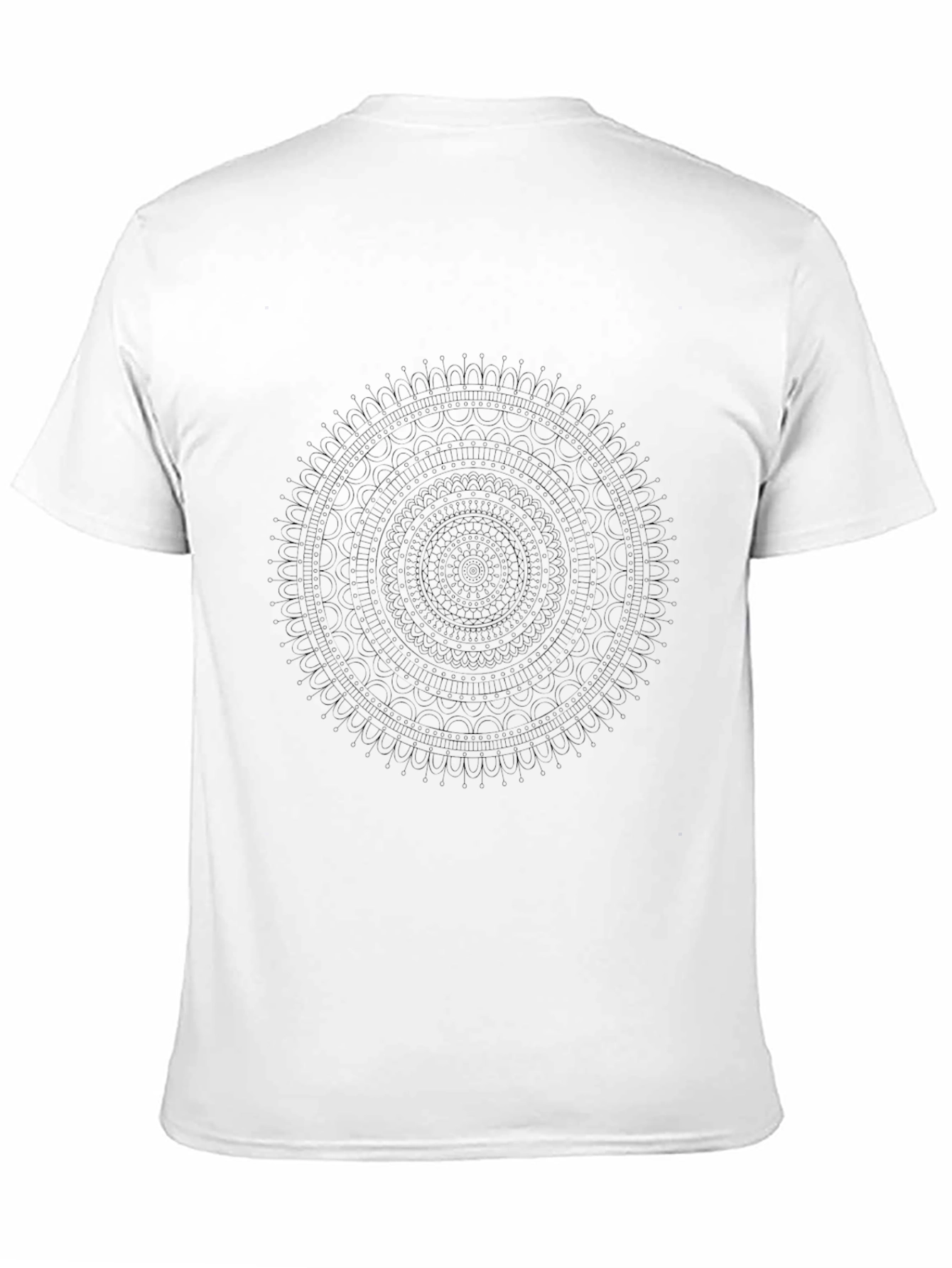 Black Mandala Graphic Tee - Mens Fashion