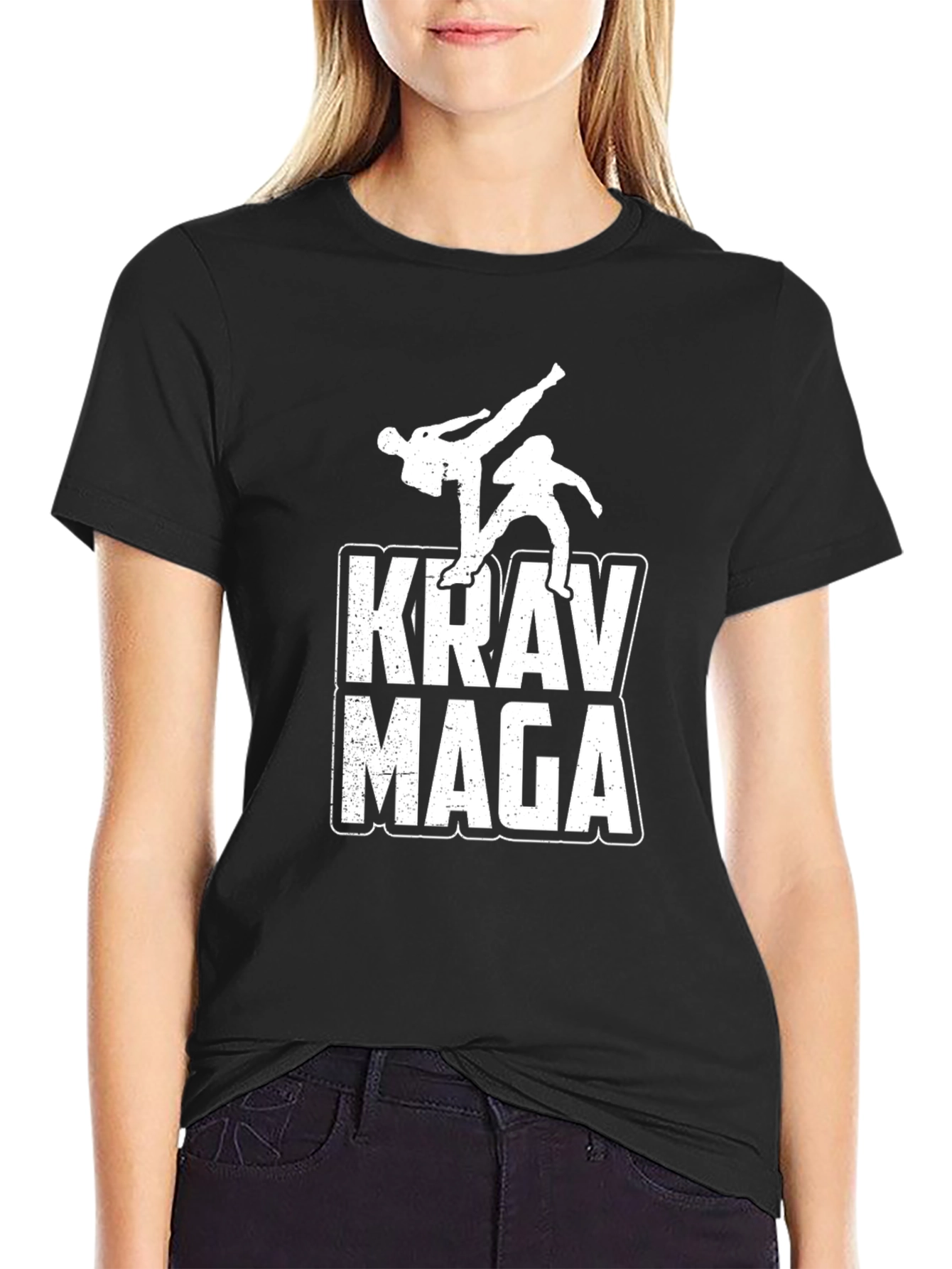 Krav Maga Black T-Shirt Martial Arts Self Defense