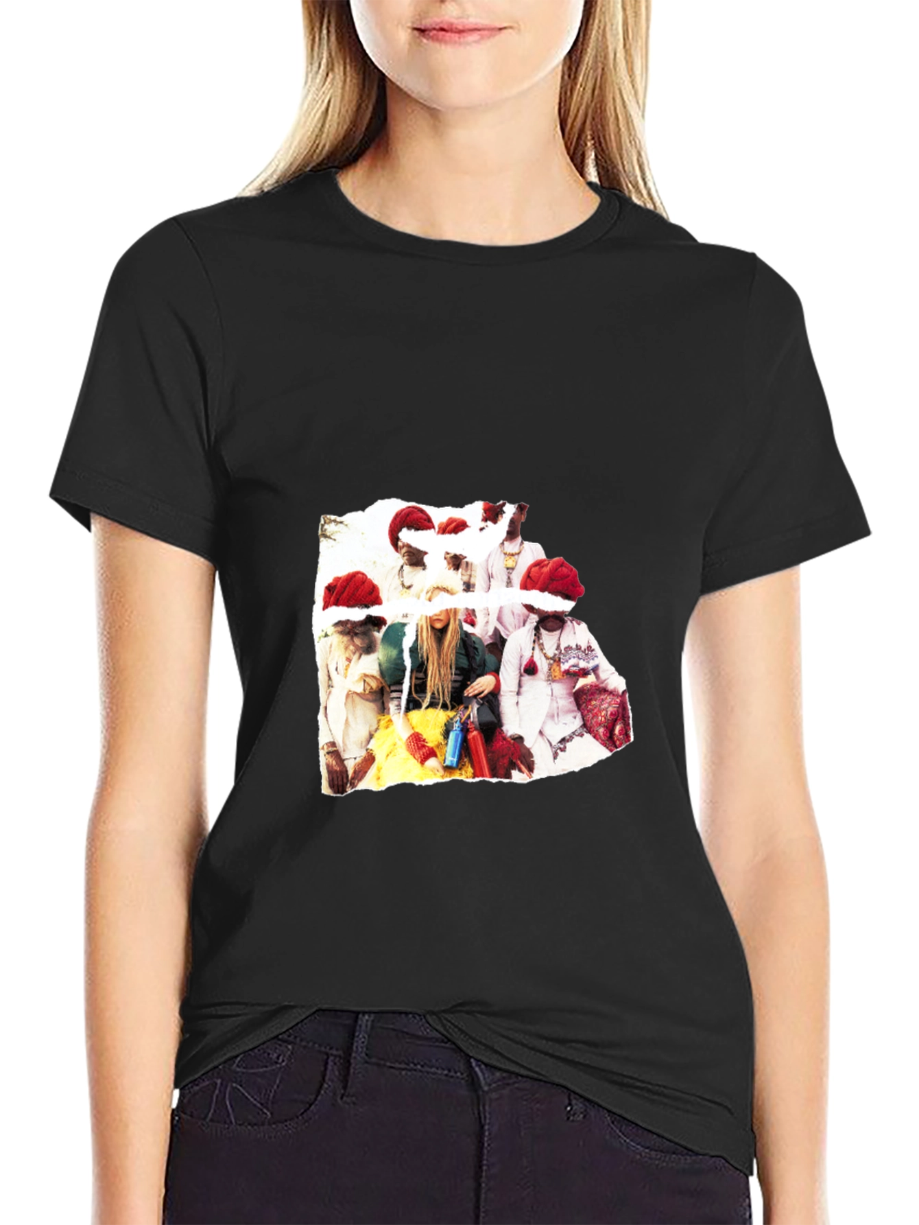Festive Christmas Crew T-Shirt - Black