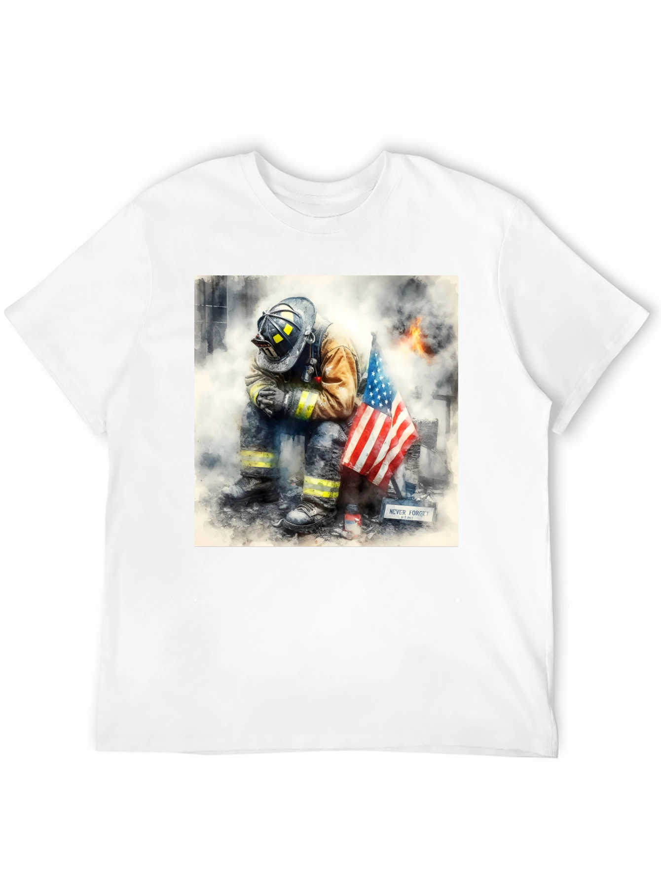 Firefighter Memorial T-Shirt - Never Forget