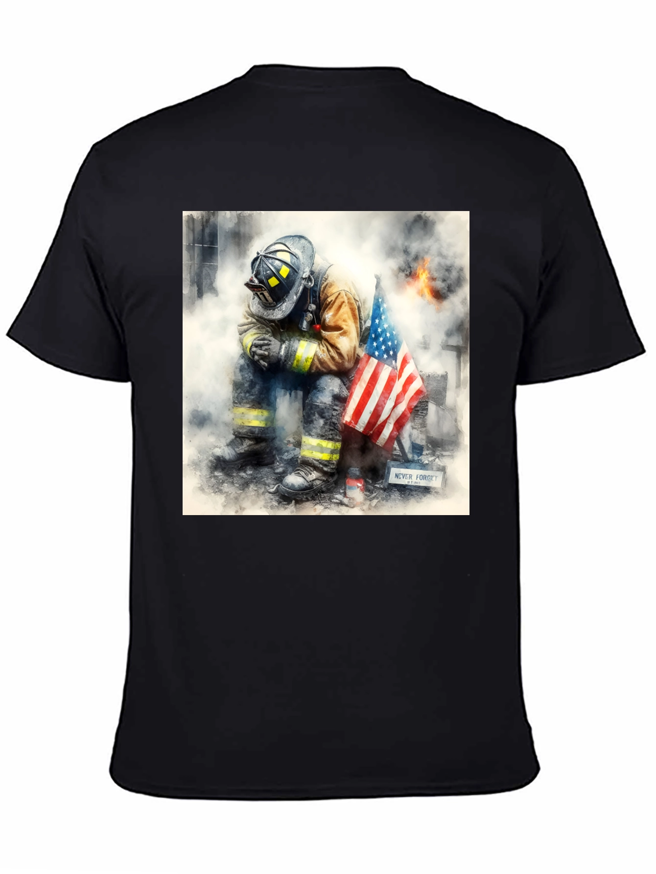 Firefighter Memorial T-Shirt - Never Forget