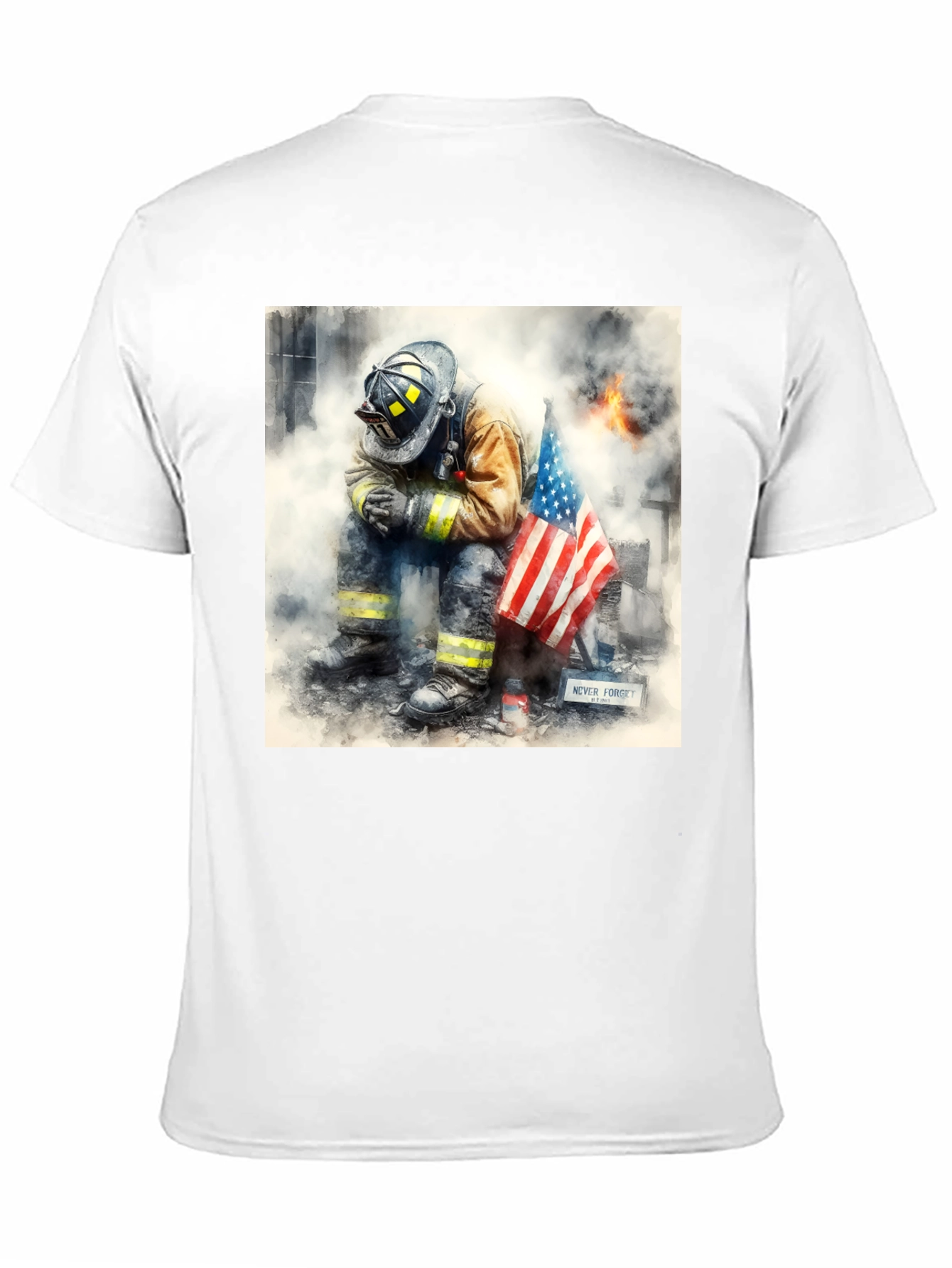 Firefighter Memorial T-Shirt - Never Forget
