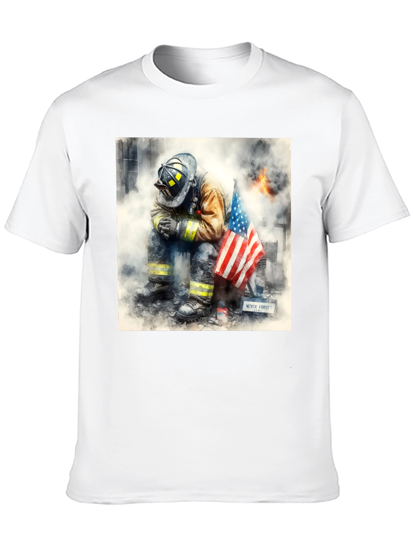 Firefighter Memorial T-Shirt - Never Forget