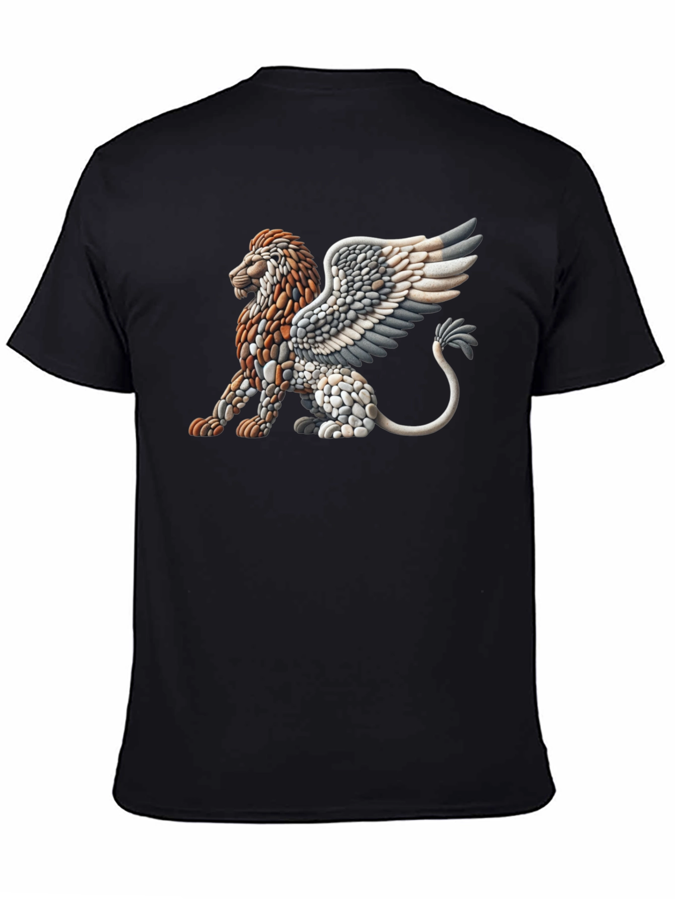 Winged Lion Graphic Tee - Unique Art Design