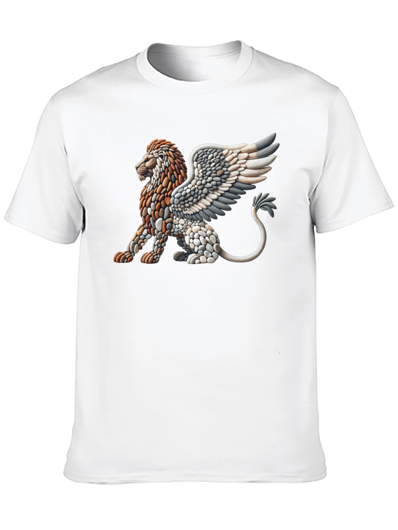 Winged Lion Graphic Tee - Unique Art Design