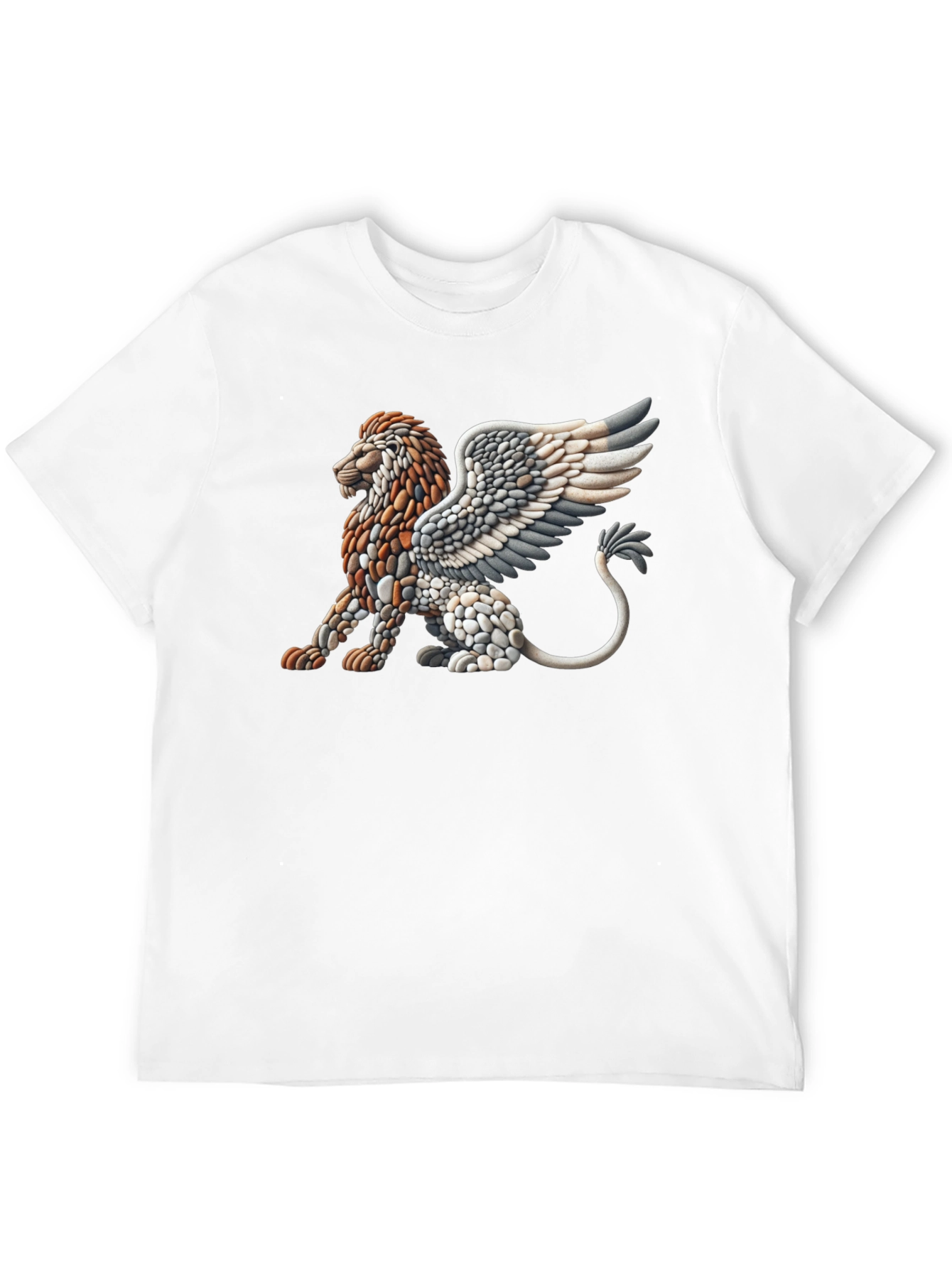 Winged Lion Graphic Tee - Unique Art Design