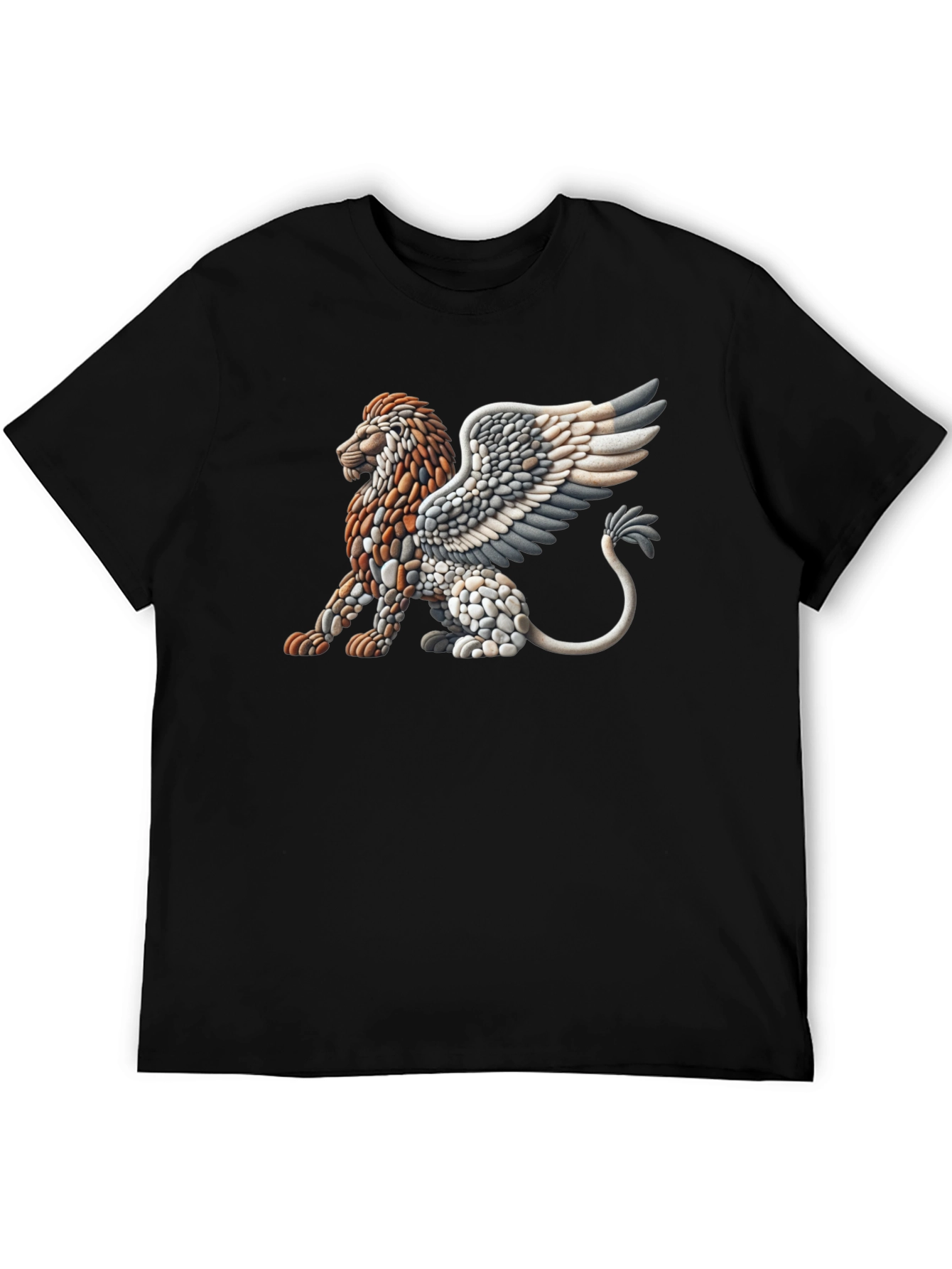 Winged Lion Graphic Tee - Unique Art Design