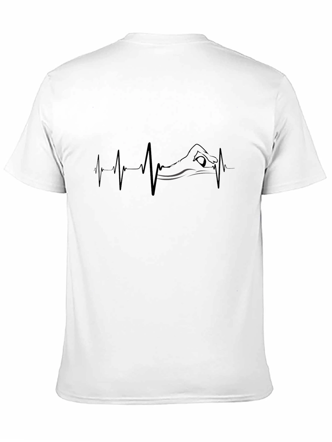Swimming Heartbeat T-Shirt - Black