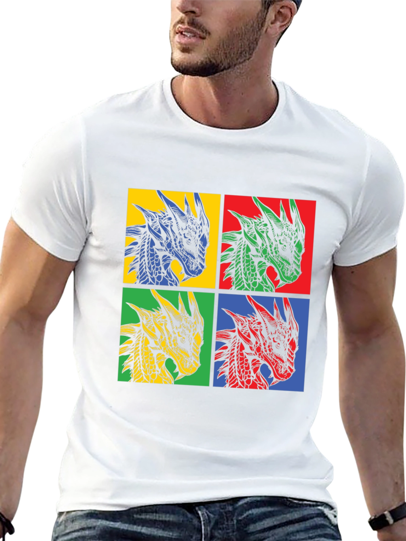 Dragon Pop Art T-Shirt - Bold & Unique Design