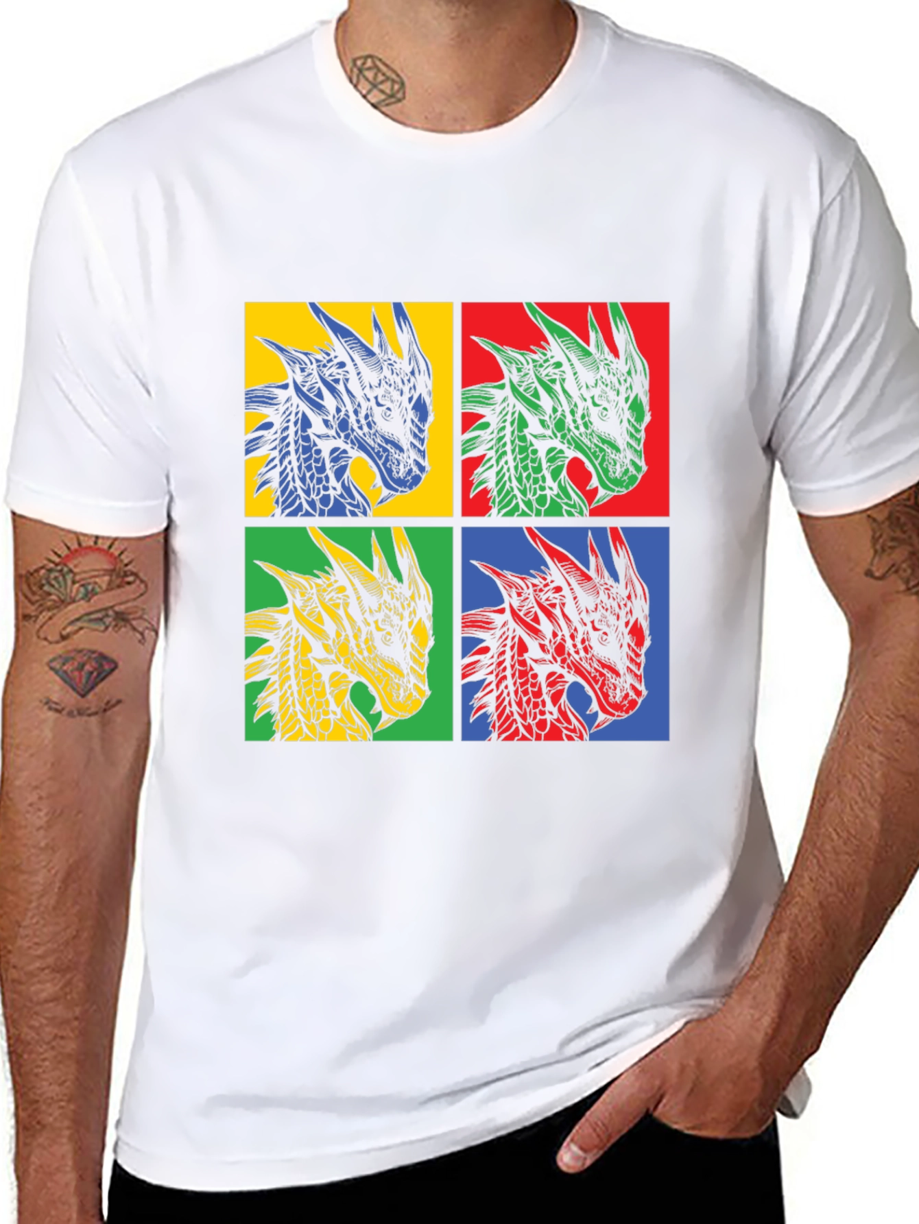 Dragon Pop Art T-Shirt - Bold & Unique Design
