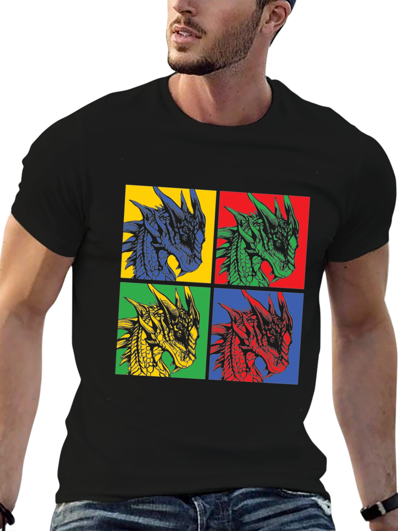 Dragon Pop Art T-Shirt - Bold & Unique Design