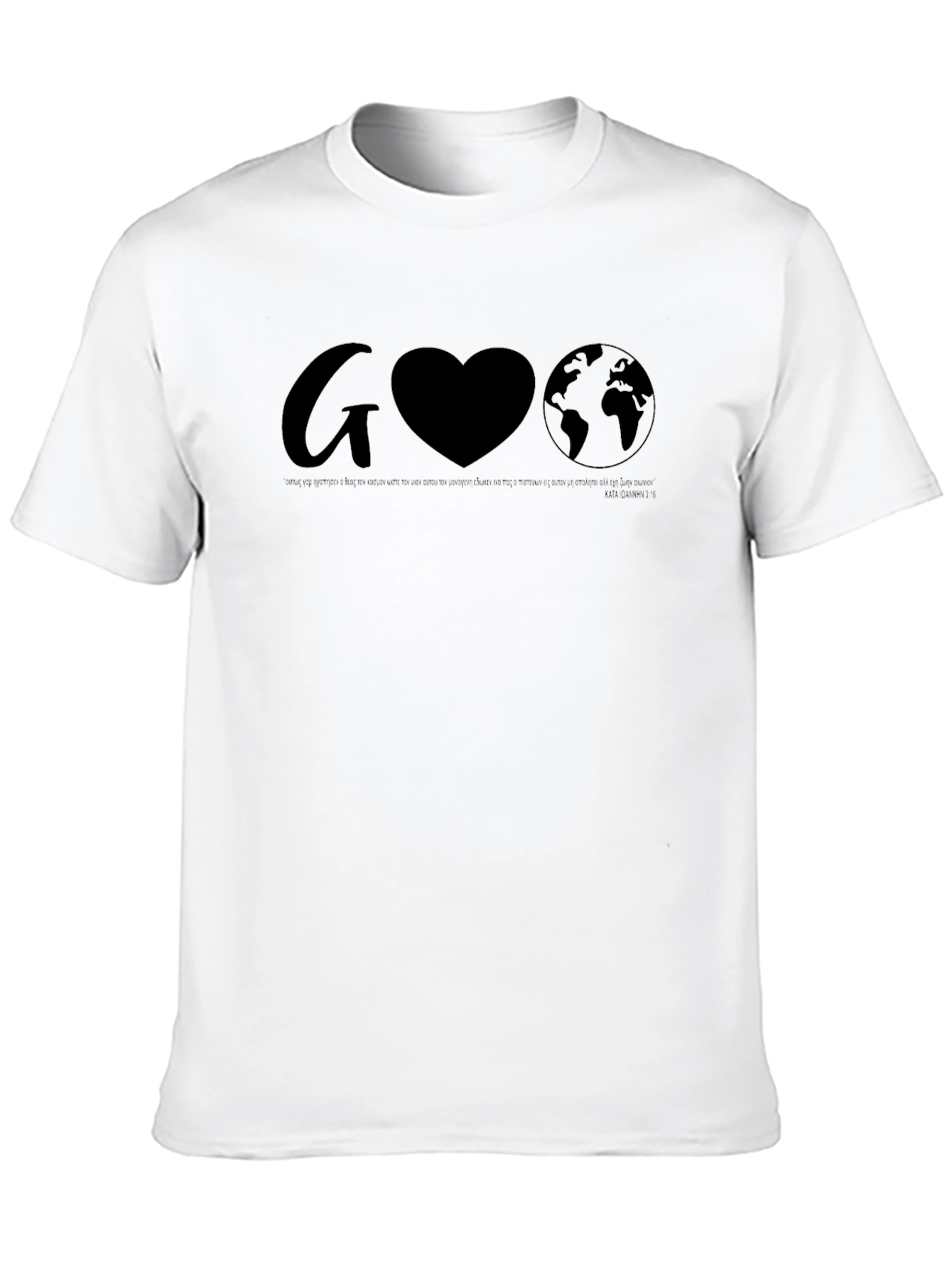 G Heart Earth Graphic Tee - Black Unisex