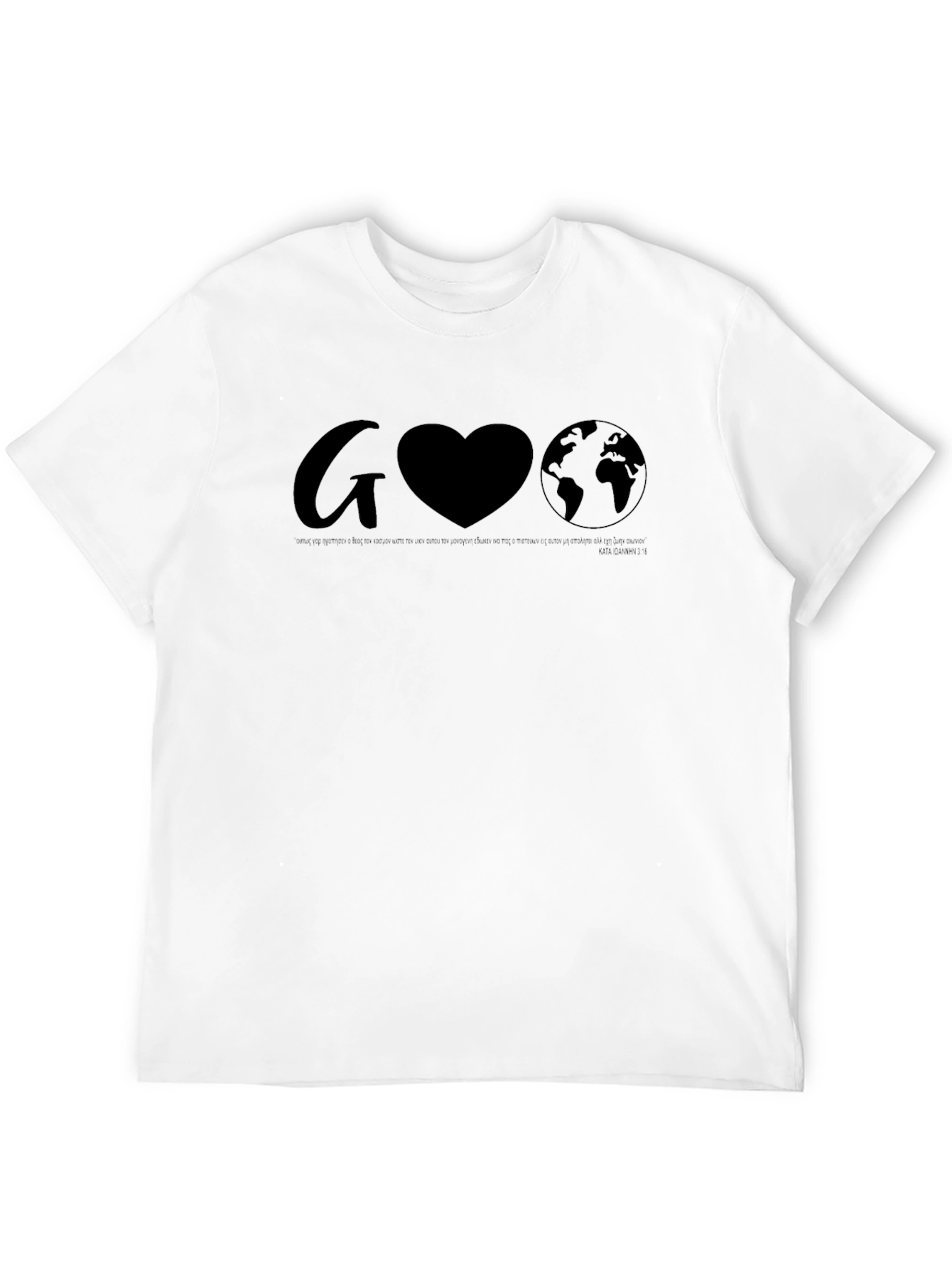 G Heart Earth Graphic Tee - Black Unisex