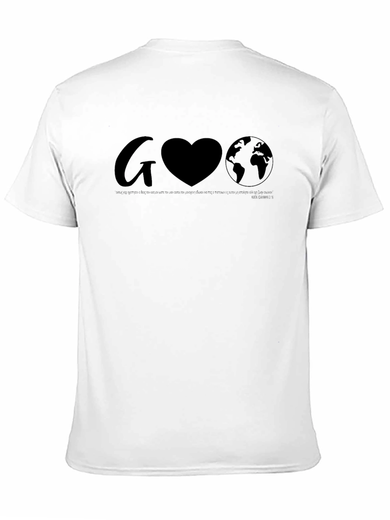 G Heart Earth Graphic Tee - Black Unisex