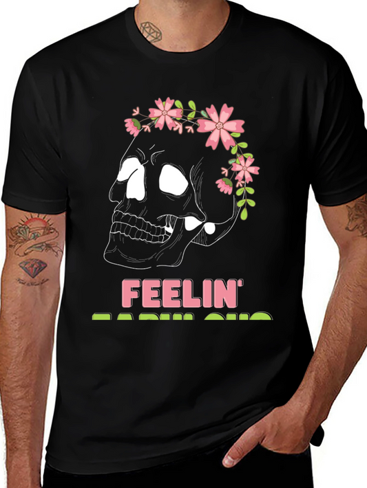 Feelin Radish-ous Skull Graphic Tee - Black