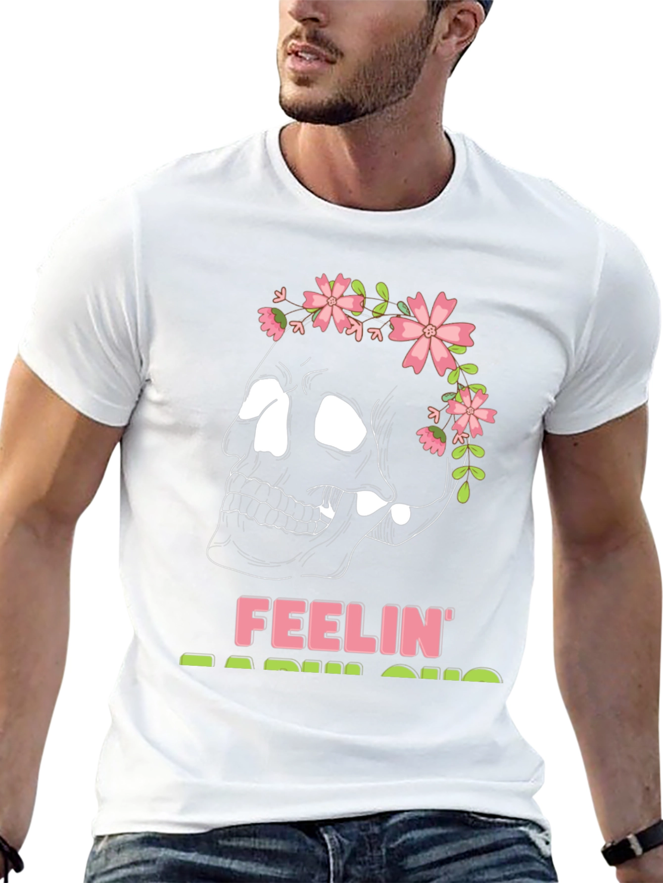 Feelin Radish-ous Skull Graphic Tee - Black