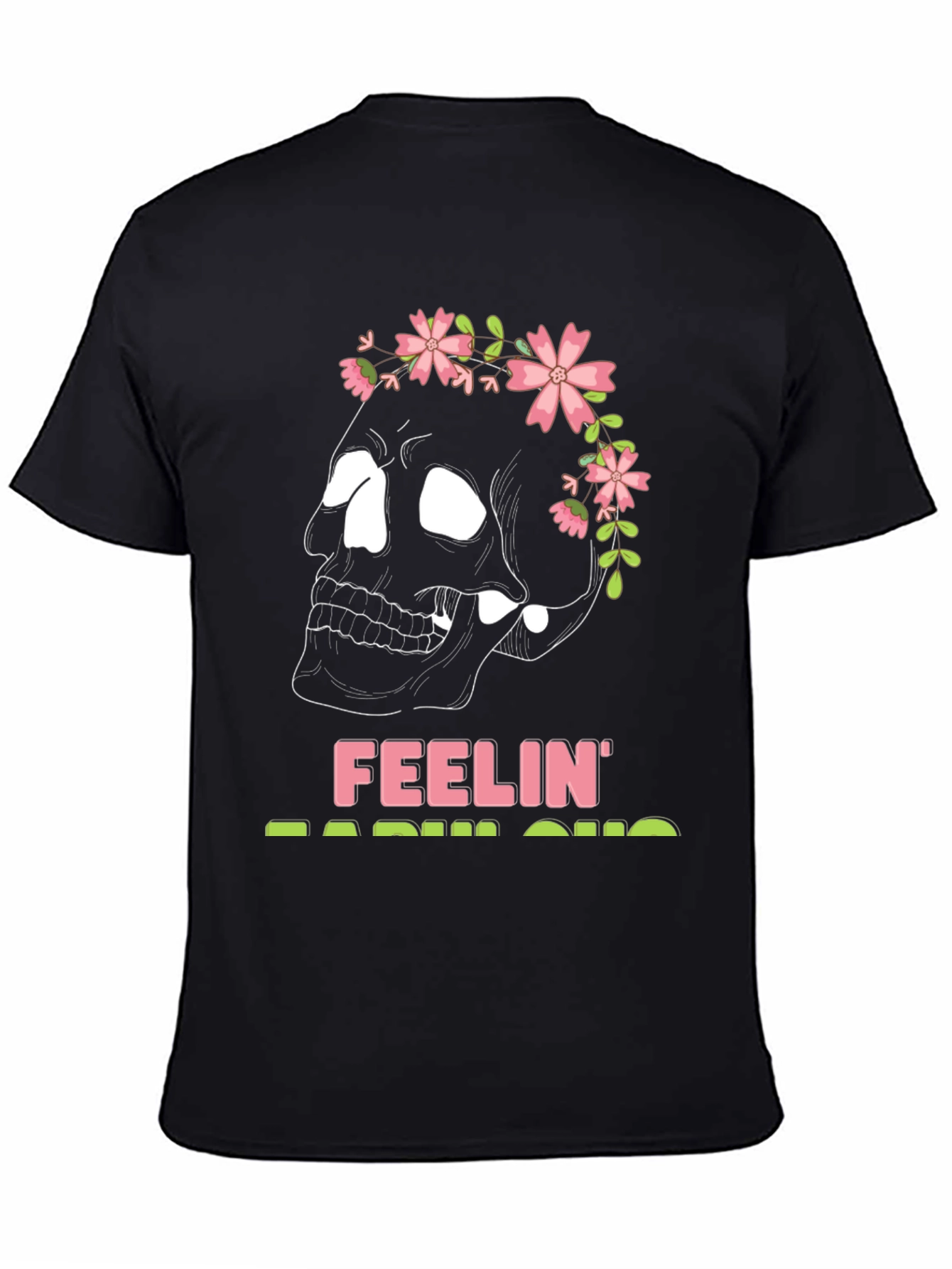 Feelin Radish-ous Skull Graphic Tee - Black