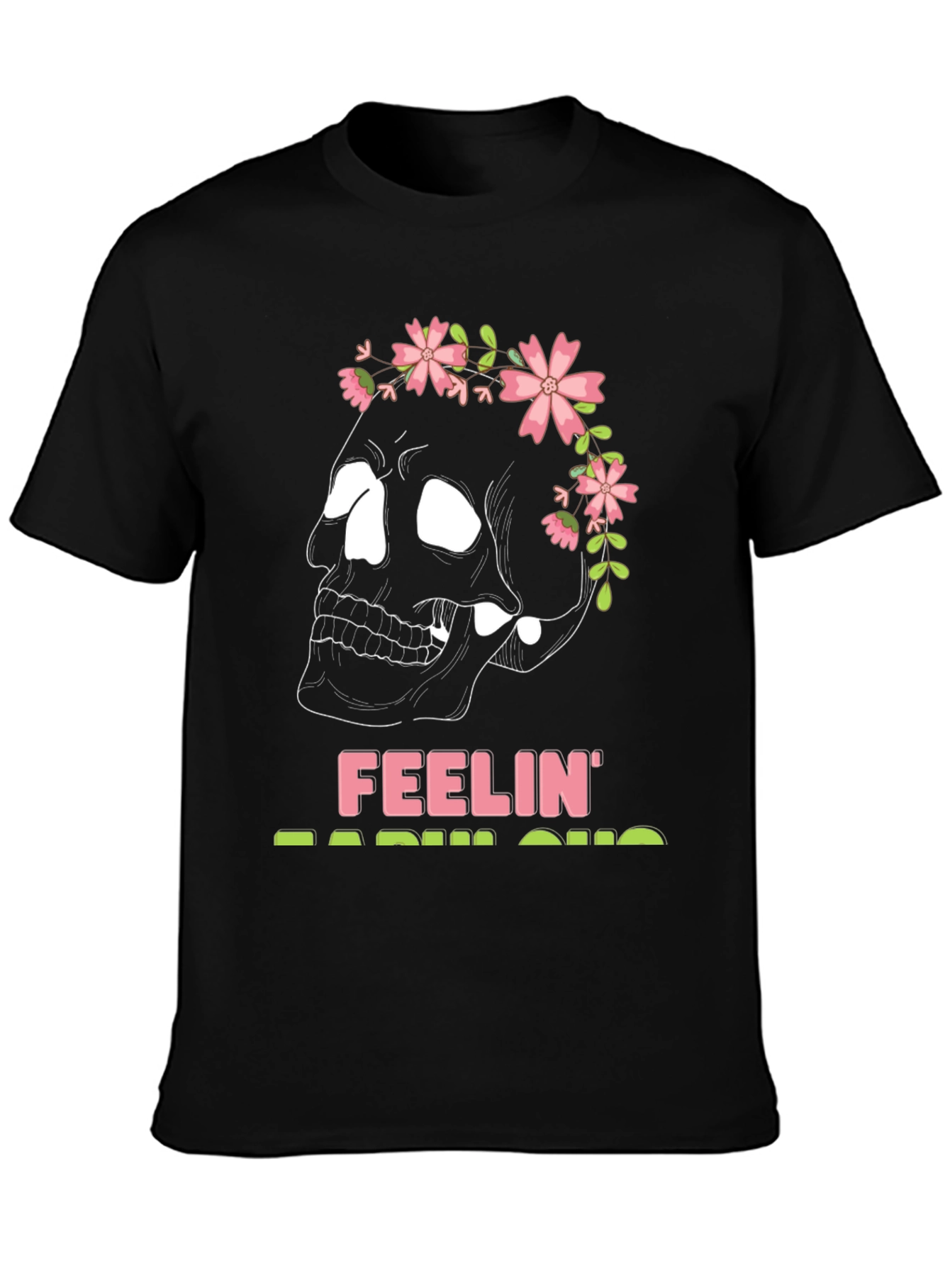 Feelin Radish-ous Skull Graphic Tee - Black