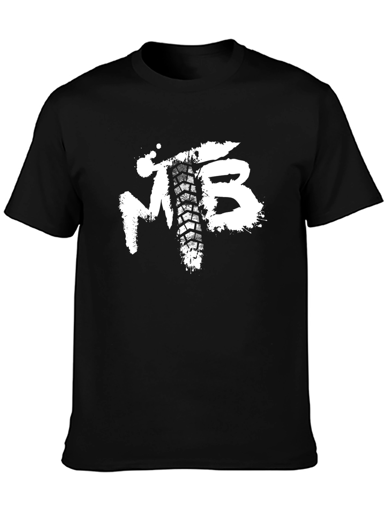 MTB Tire Track T-Shirt - Black