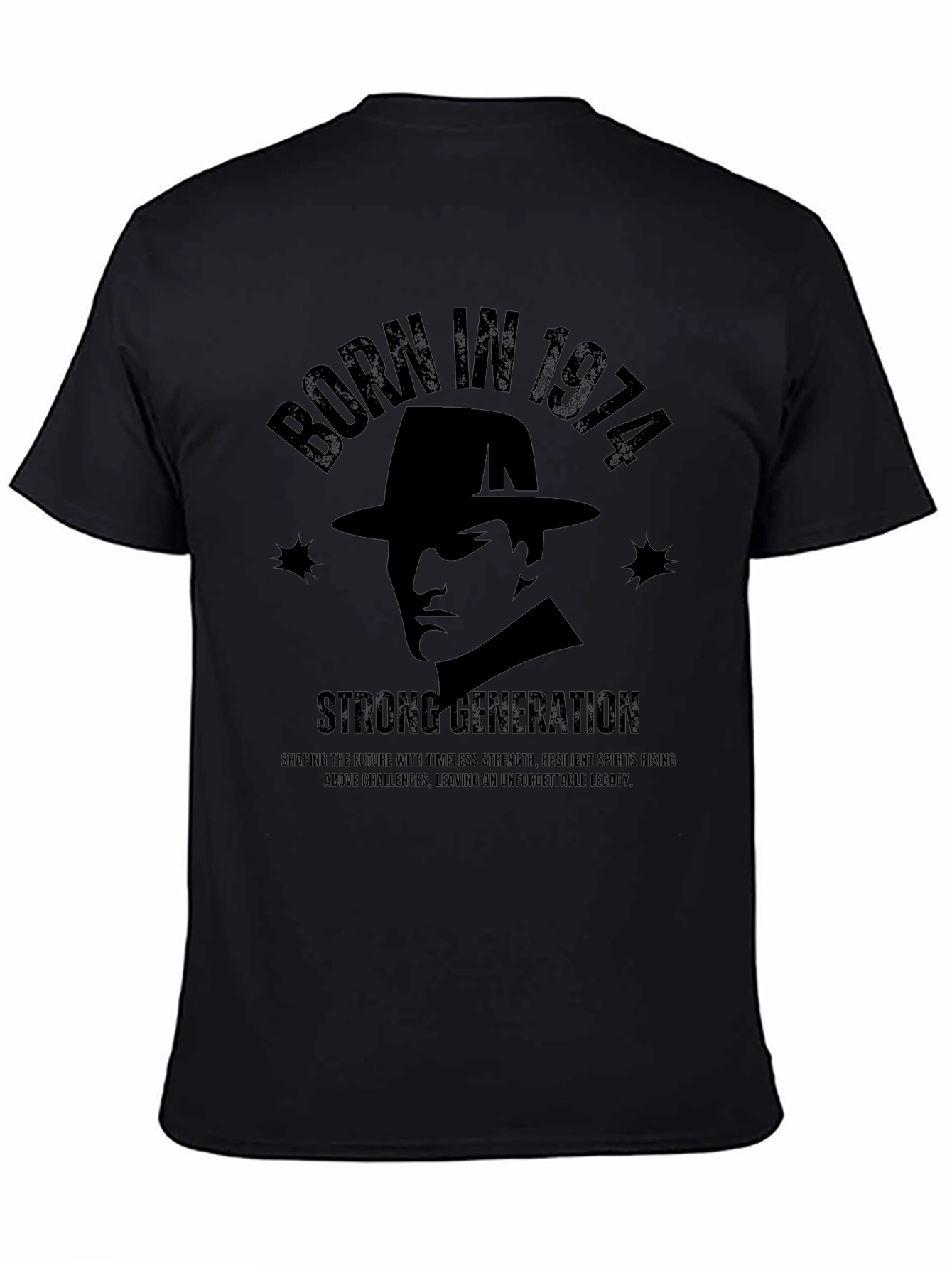 Born in 1974 Strong Generation Black T-Shirt