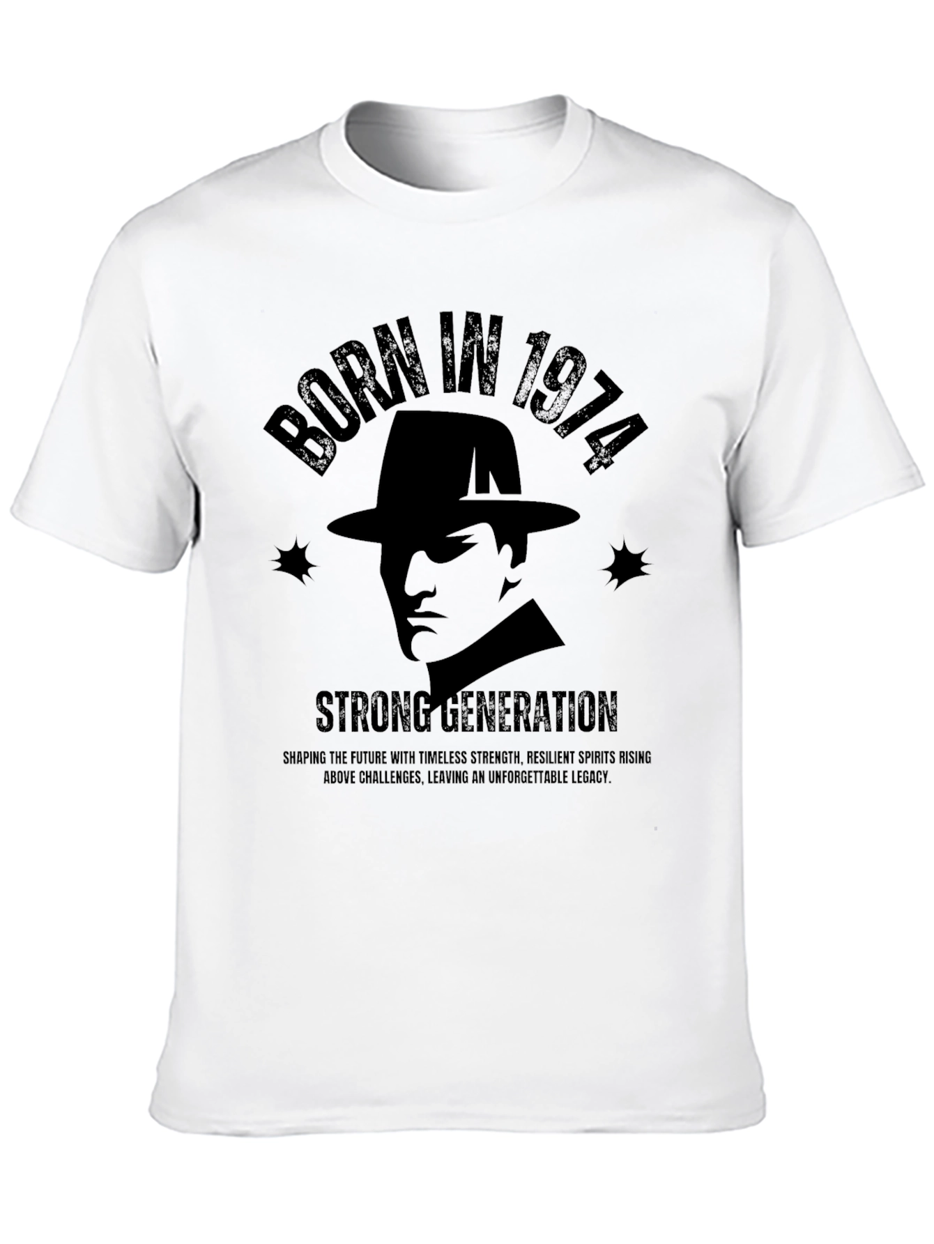 Born in 1974 Strong Generation Black T-Shirt