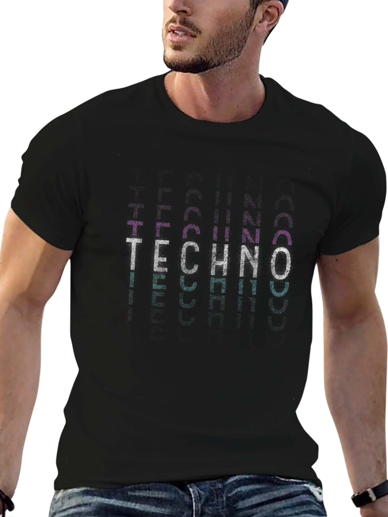 Techno Reflect Graphic Tee - Unisex Crew Neck