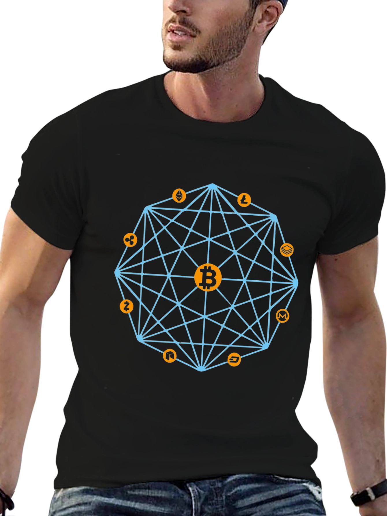 Crypto Bitcoin Graphic Tee - Black