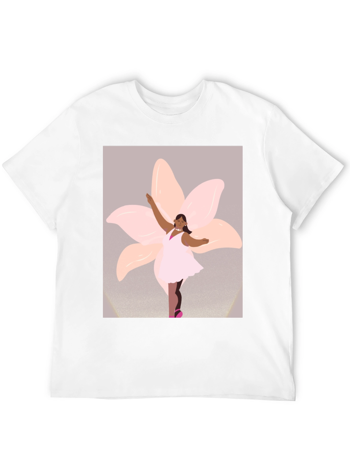 Ballerina Flower Graphic Tee - Black