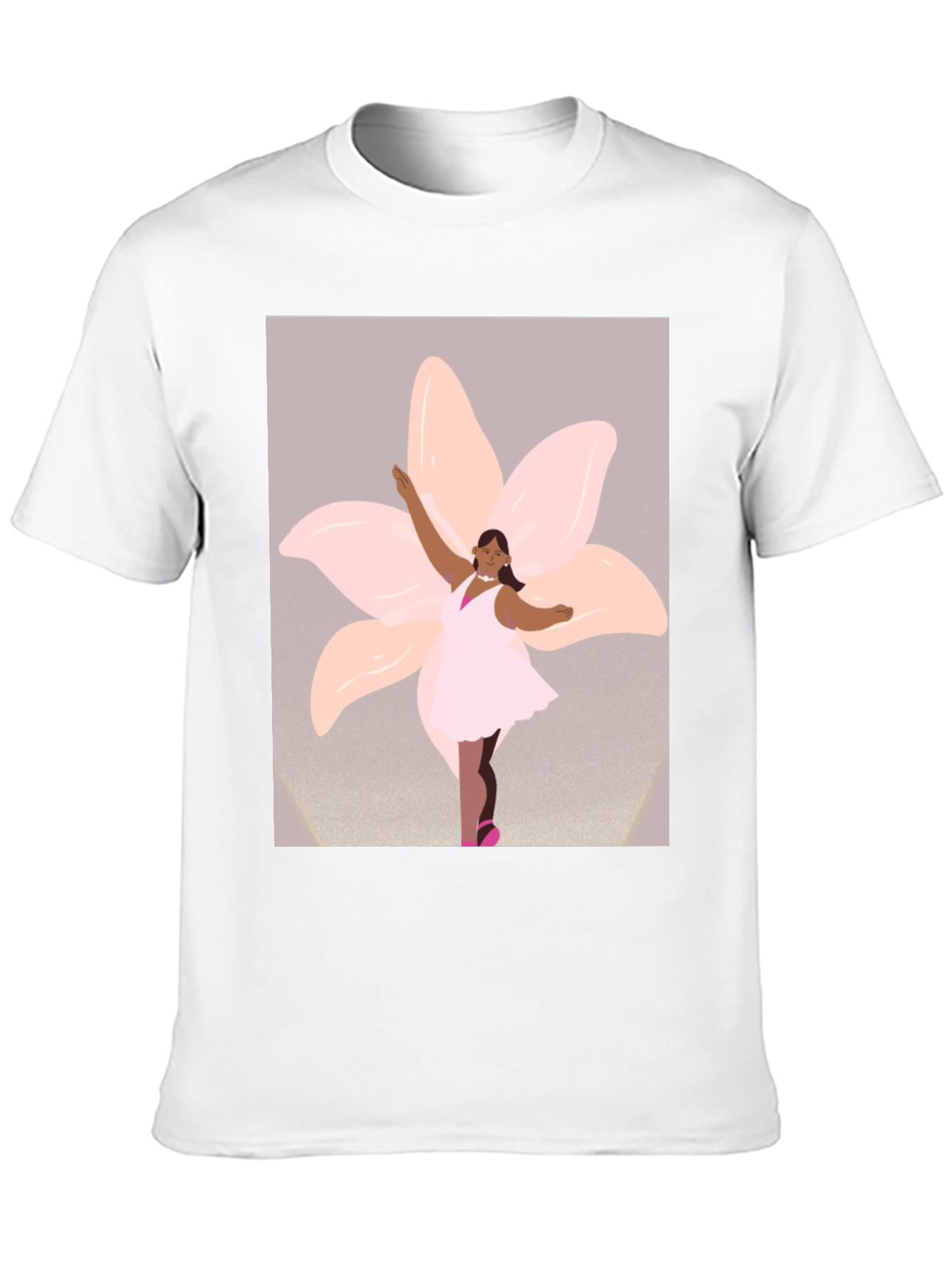 Ballerina Flower Graphic Tee - Black