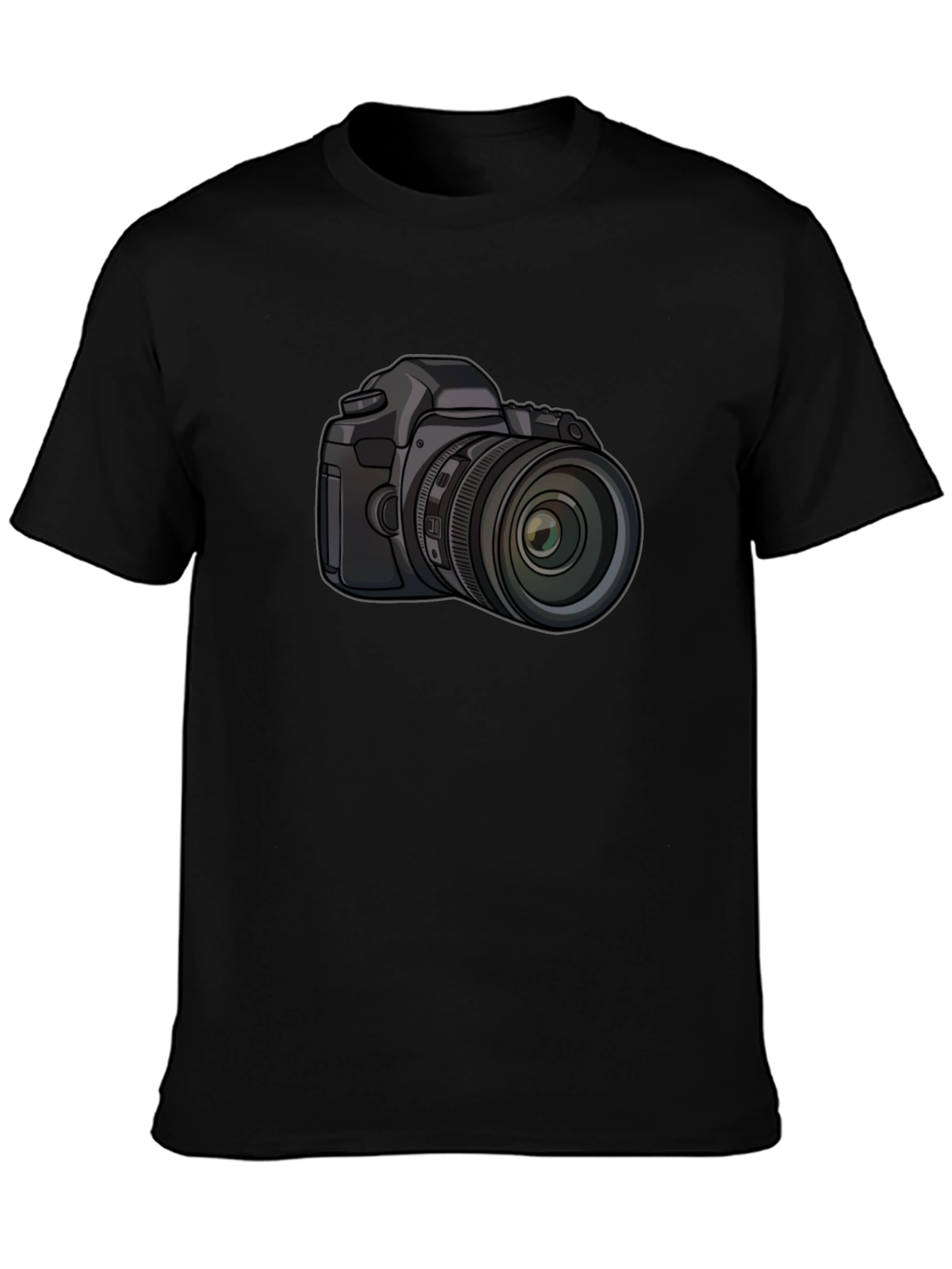 DSLR Camera Graphic Black T-Shirt - Photography Enthusiast