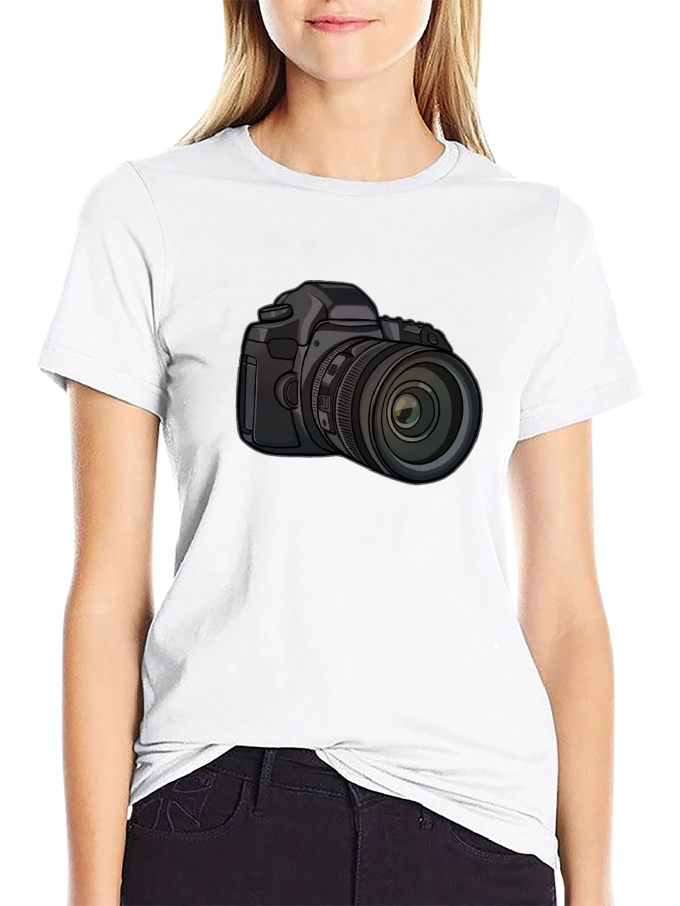 DSLR Camera Graphic Black T-Shirt - Photography Enthusiast