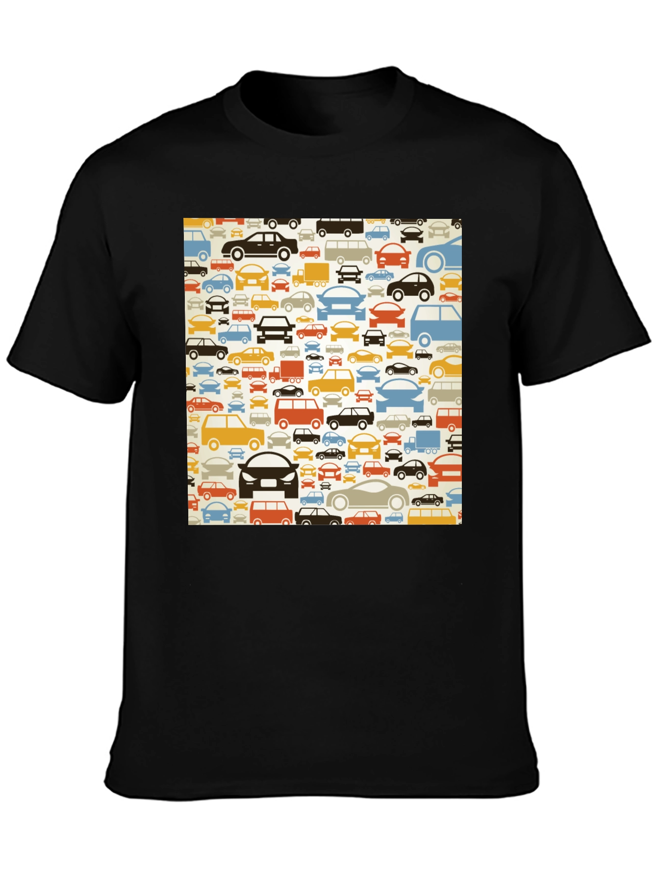 Retro Car Pattern T-Shirt