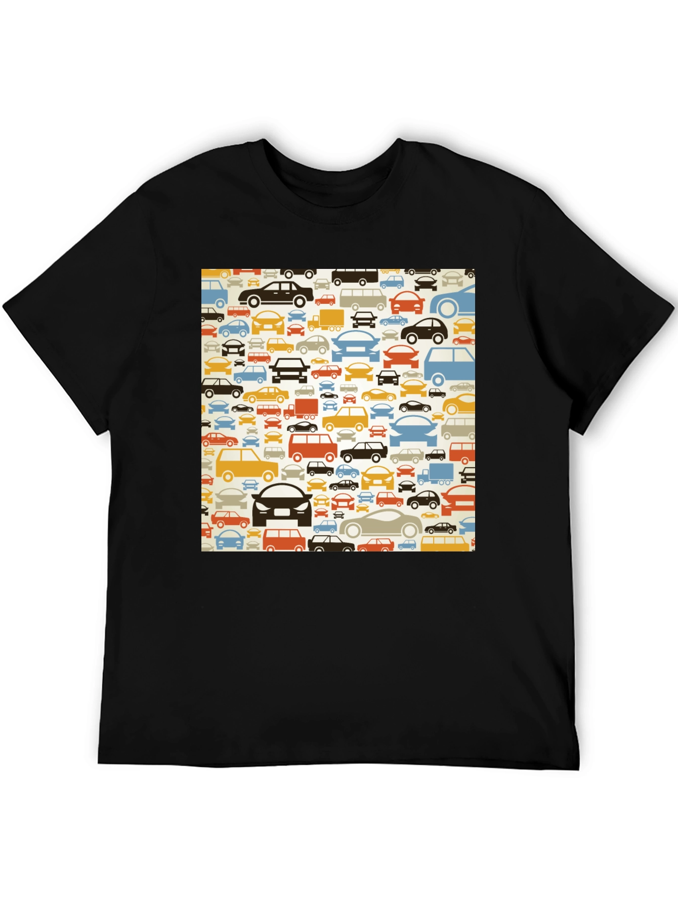 Retro Car Pattern T-Shirt