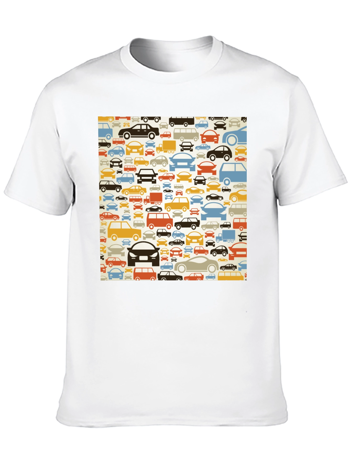 Retro Car Pattern T-Shirt