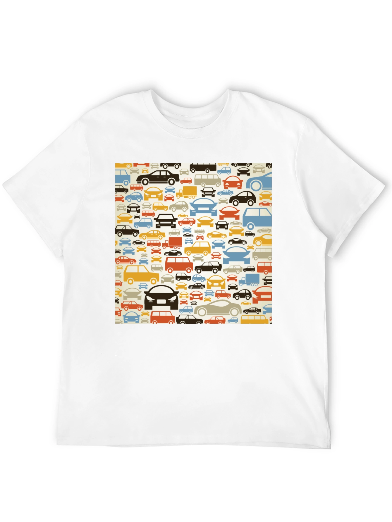 Retro Car Pattern T-Shirt