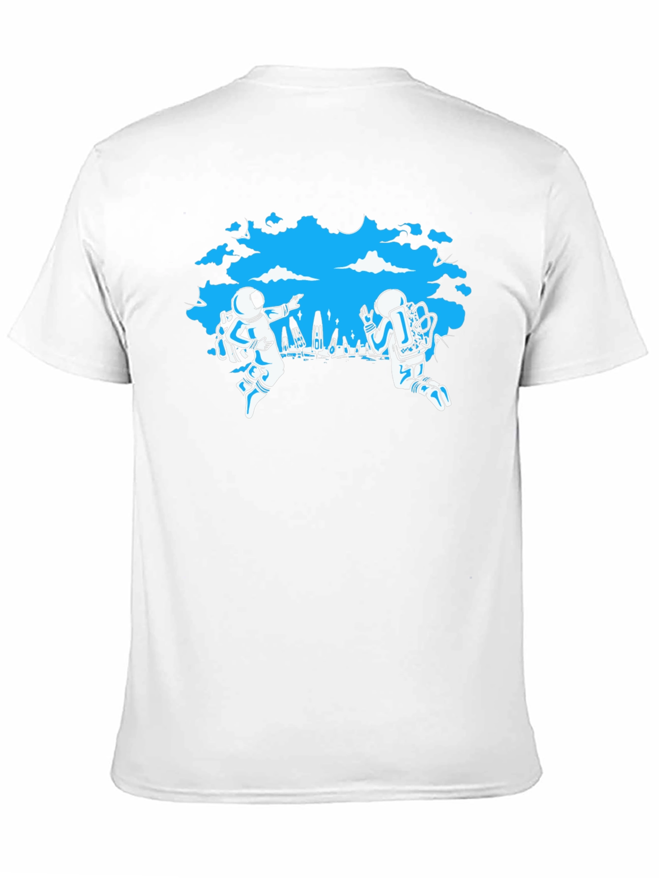 Astronauts In Space Black T-Shirt