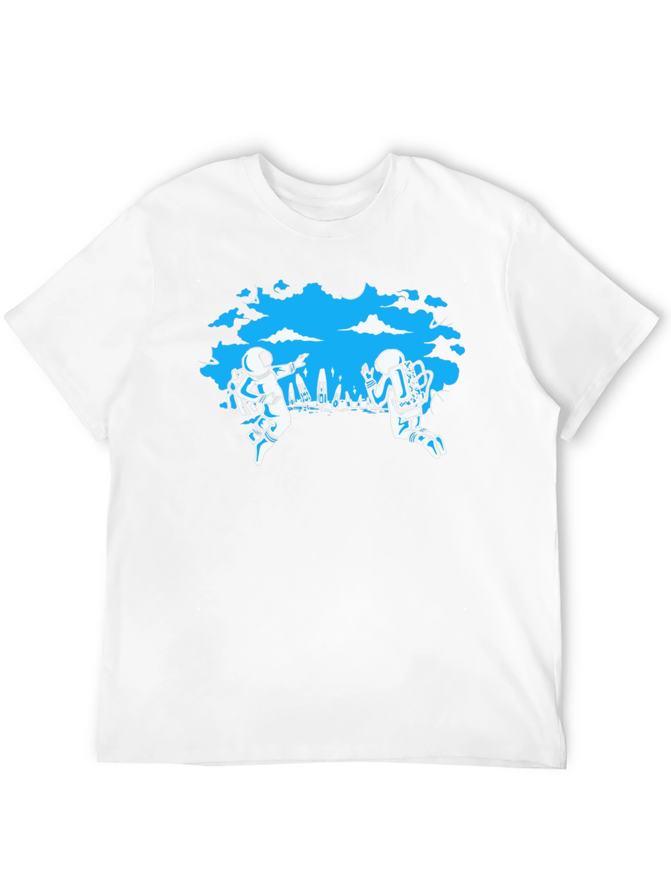 Astronauts In Space Black T-Shirt