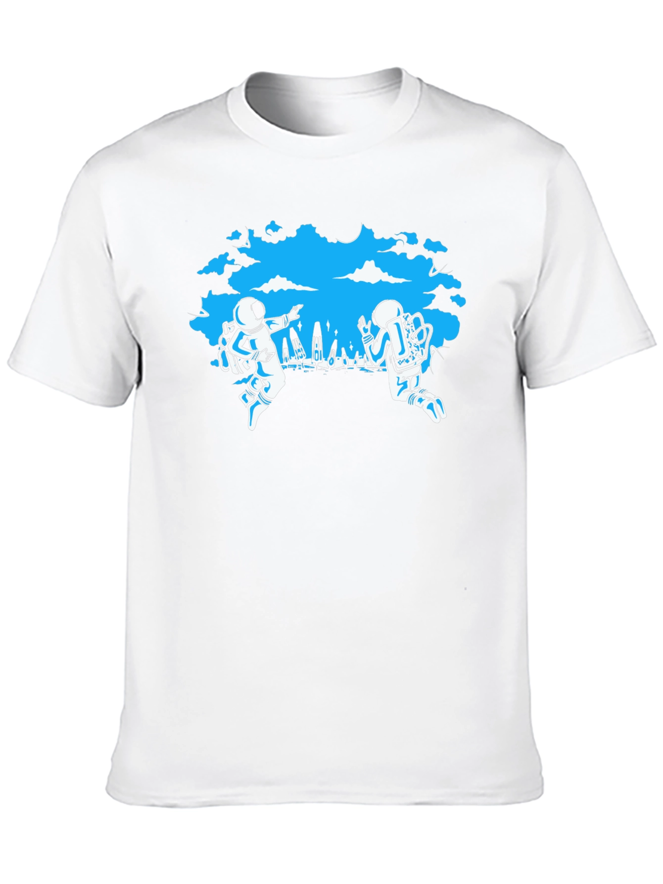 Astronauts In Space Black T-Shirt