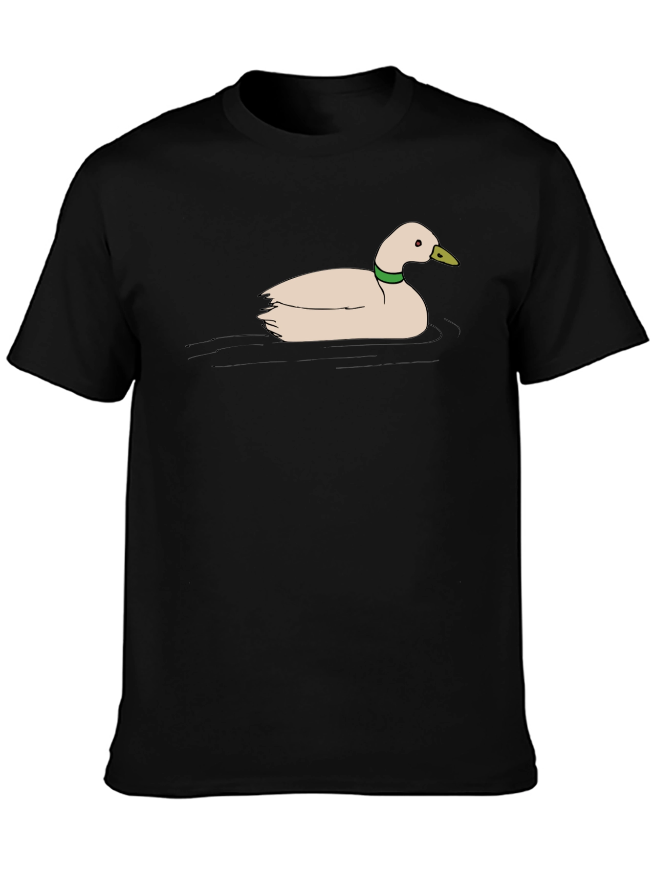 Duck Graphic Tee - Black Cotton T-Shirt