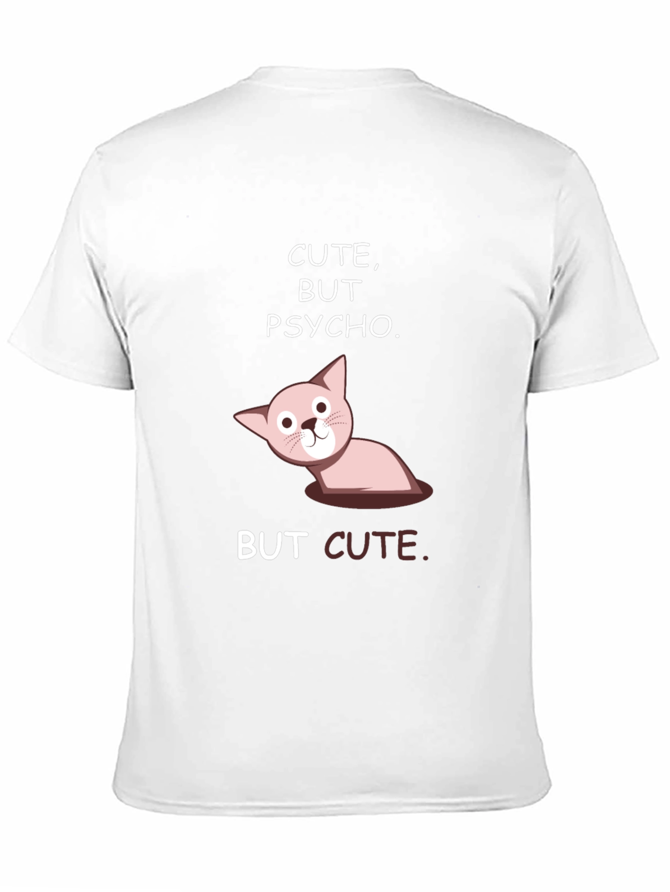 Cute But Psycho Graphic Tee - Black Cotton T-Shirt