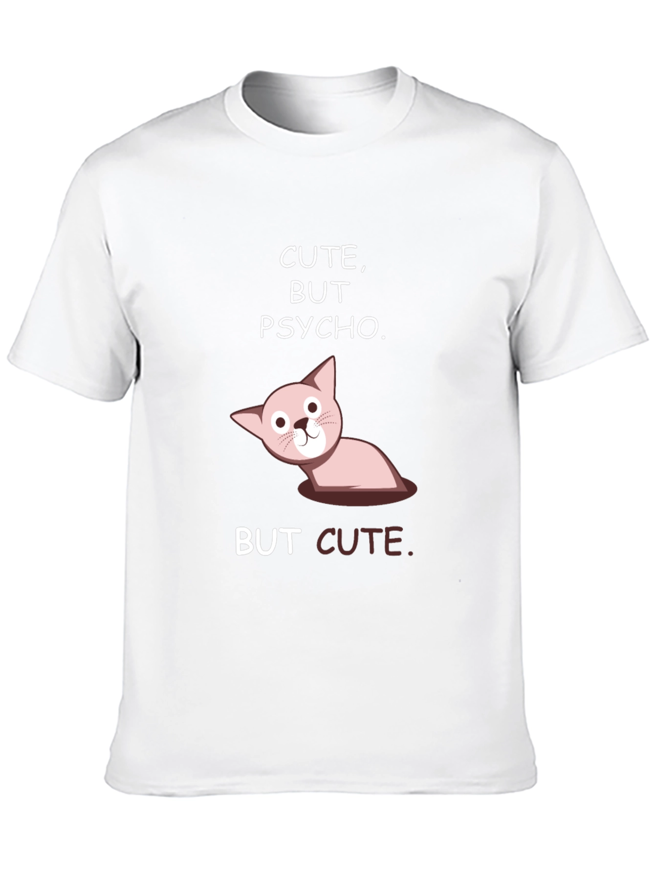 Cute But Psycho Graphic Tee - Black Cotton T-Shirt
