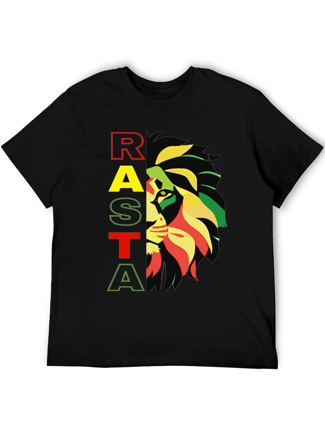 Rasta Lion Graphic Tee - Reggae Inspired Design