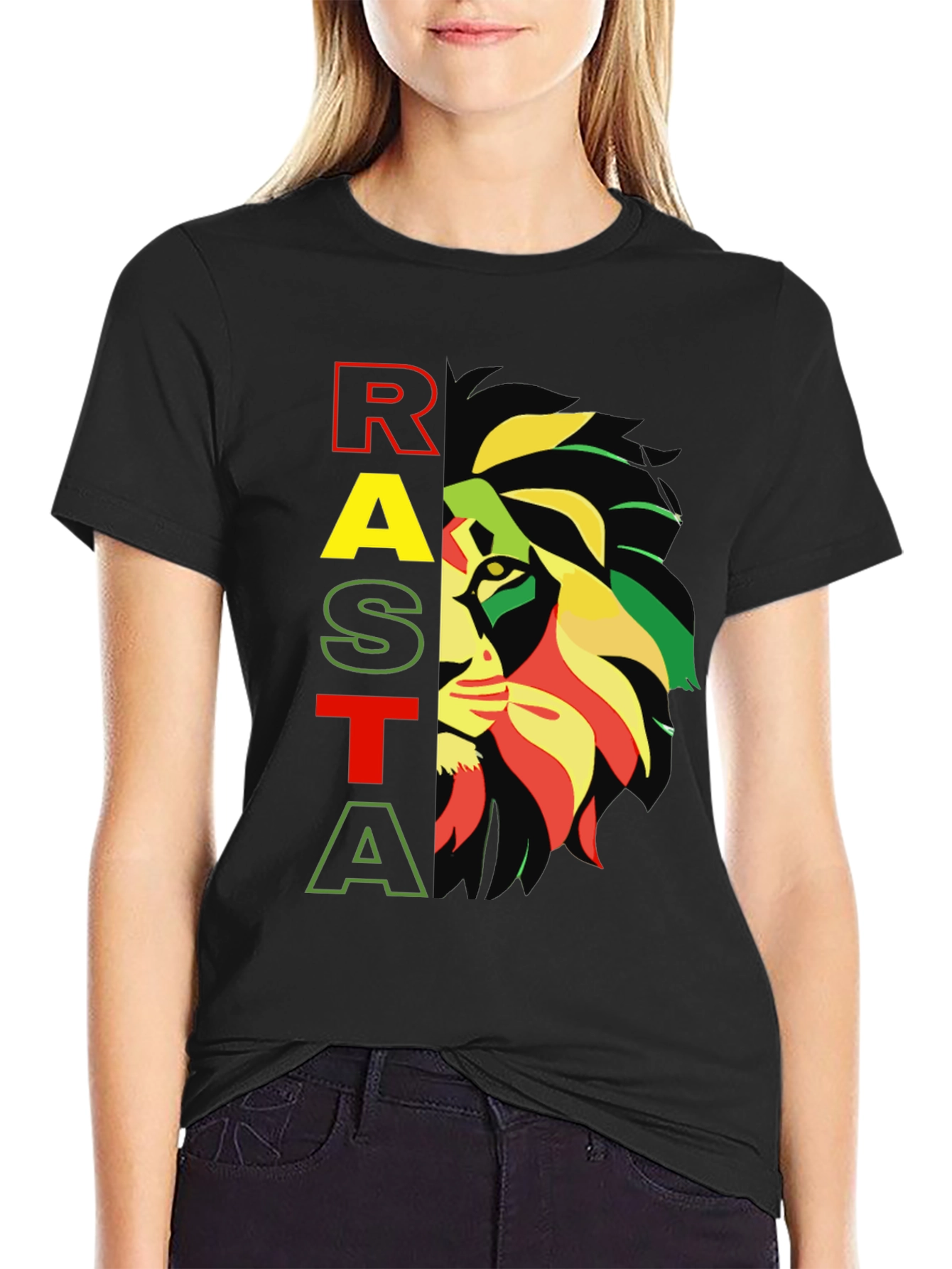 Rasta Lion Graphic Tee - Reggae Inspired Design