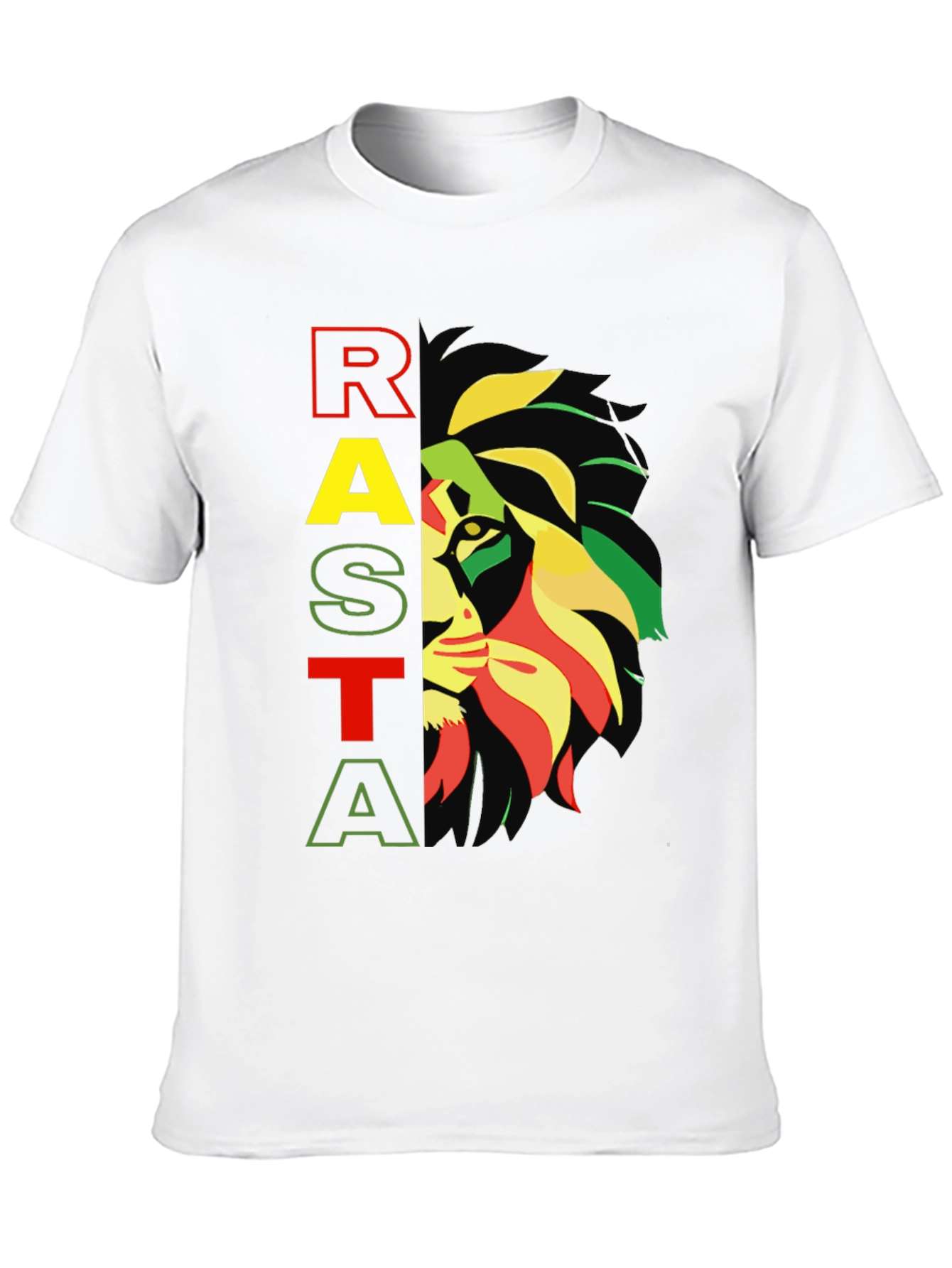 Rasta Lion Graphic Tee - Reggae Inspired Design