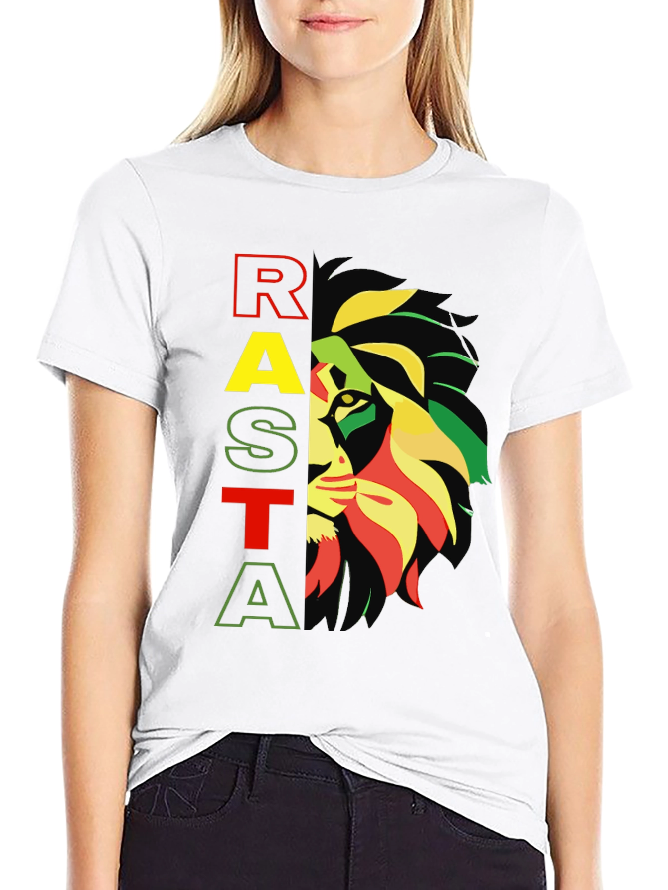 Rasta Lion Graphic Tee - Reggae Inspired Design