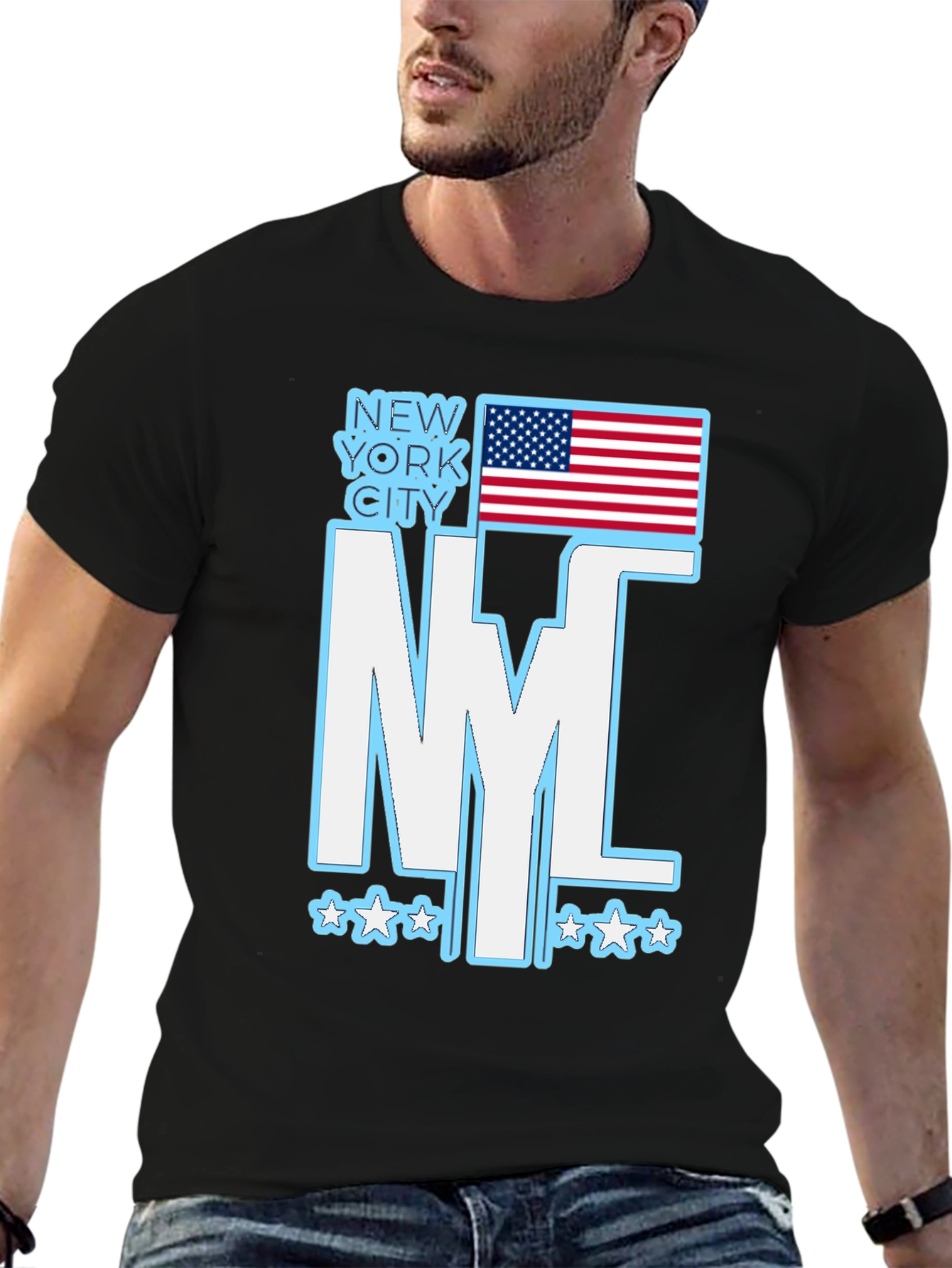NYC American Flag Graphic T-Shirt
