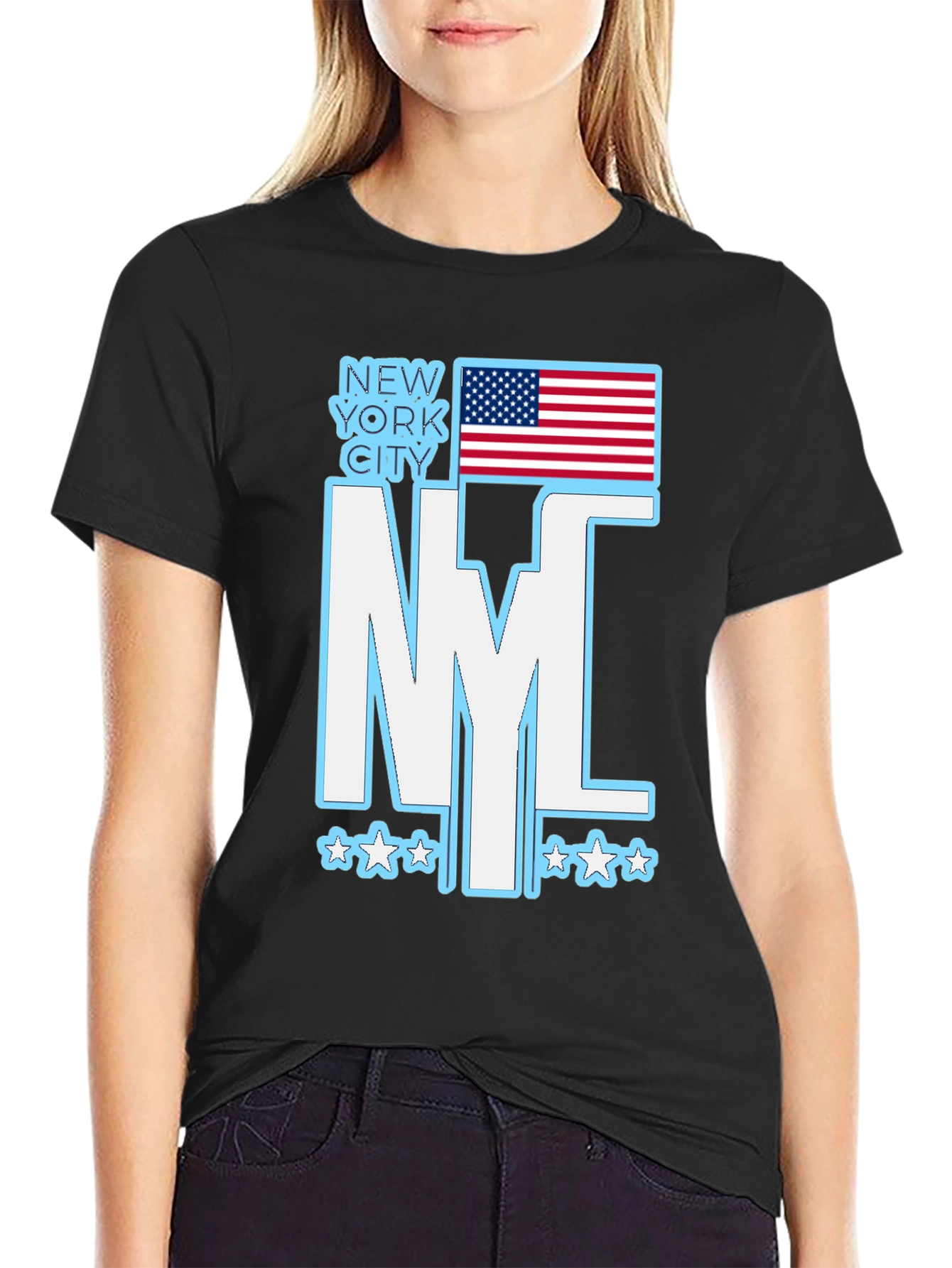NYC American Flag Graphic T-Shirt